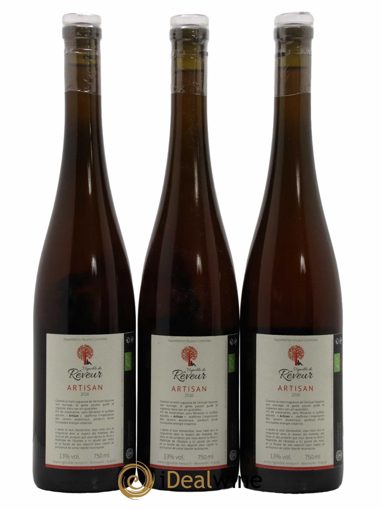 Alsace Artisan Vignoble du Rêveur 2016 - Lot de 3 bouteilles - 1