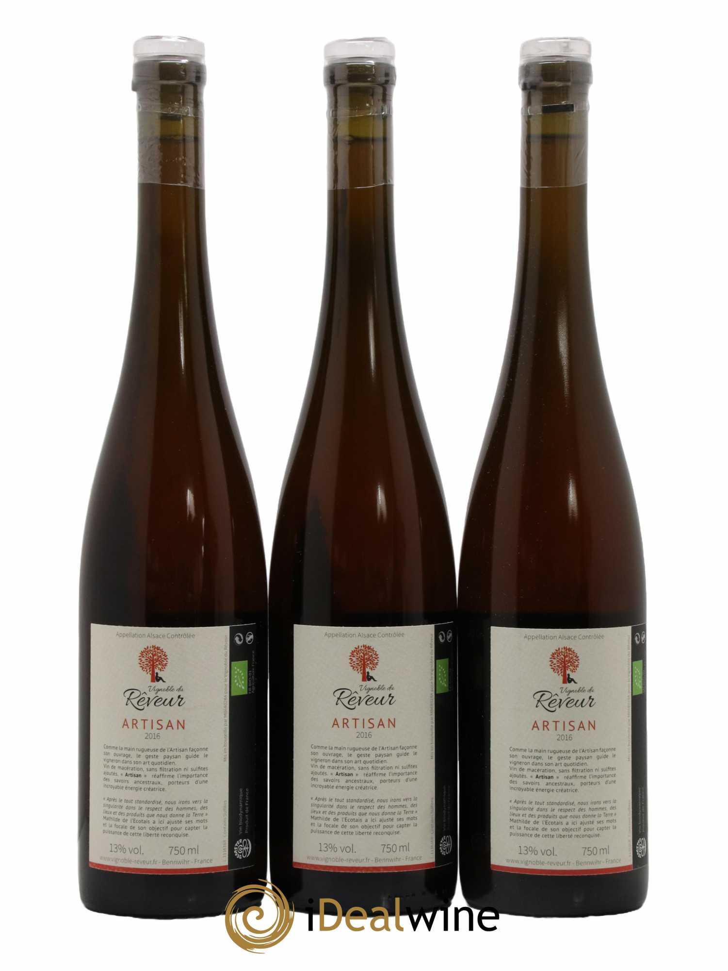 Alsace Artisan Vignoble du Rêveur 2016 - Lot de 3 bouteilles - 1