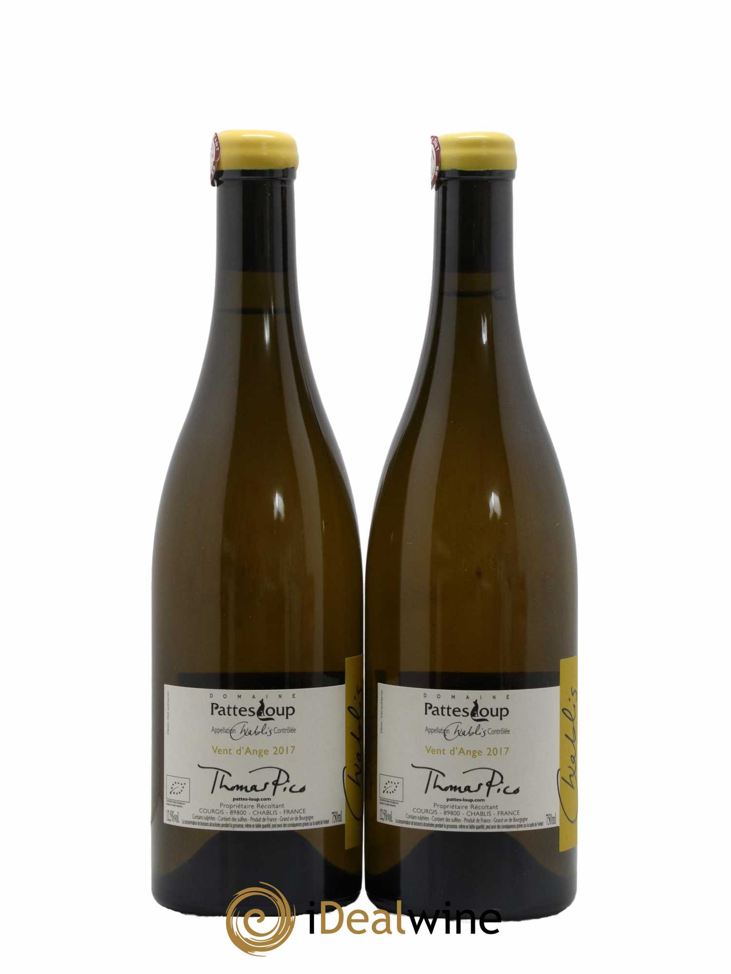 Chablis Vent d'Ange Pattes Loup (Domaine) 2017 - Lot de 2 bouteilles - 1