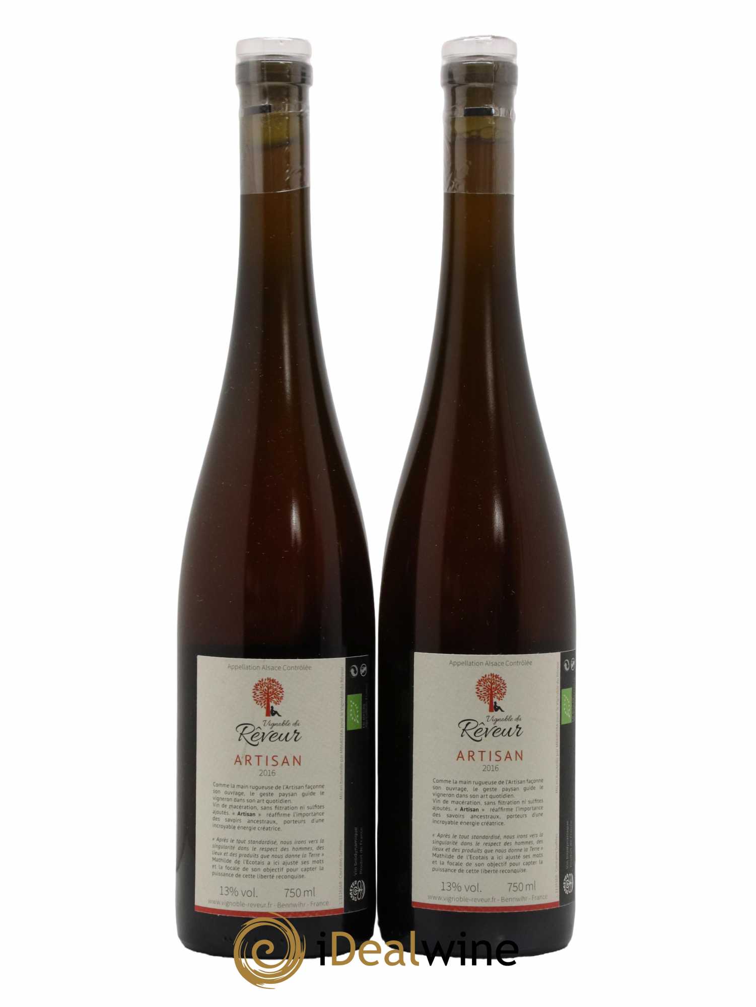 Alsace Artisan Vignoble du Rêveur 2016 - Lot de 2 bouteilles - 1