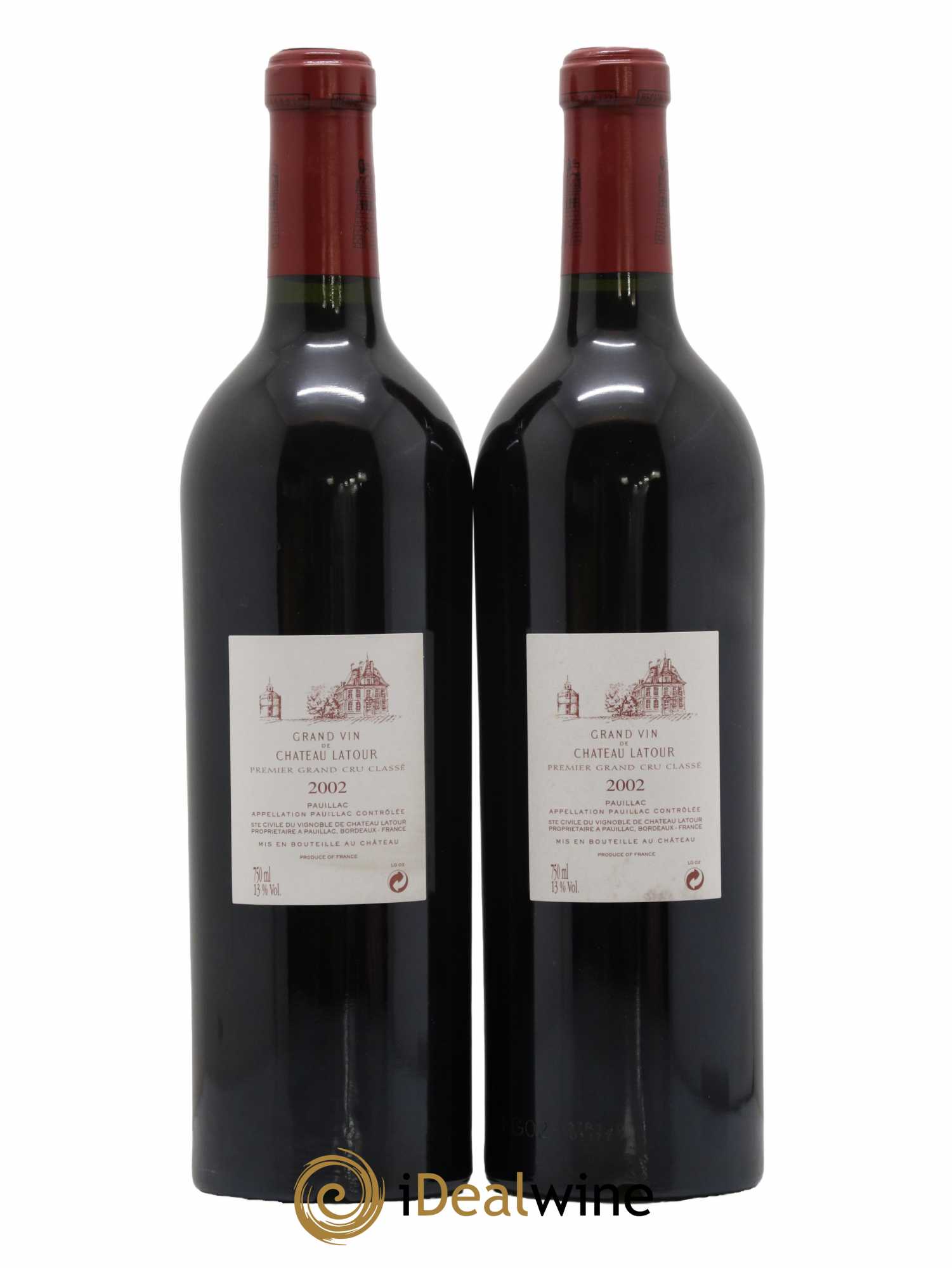 Château Latour 1er Grand Cru Classé 2002 - Lot of 2 bottles - 1