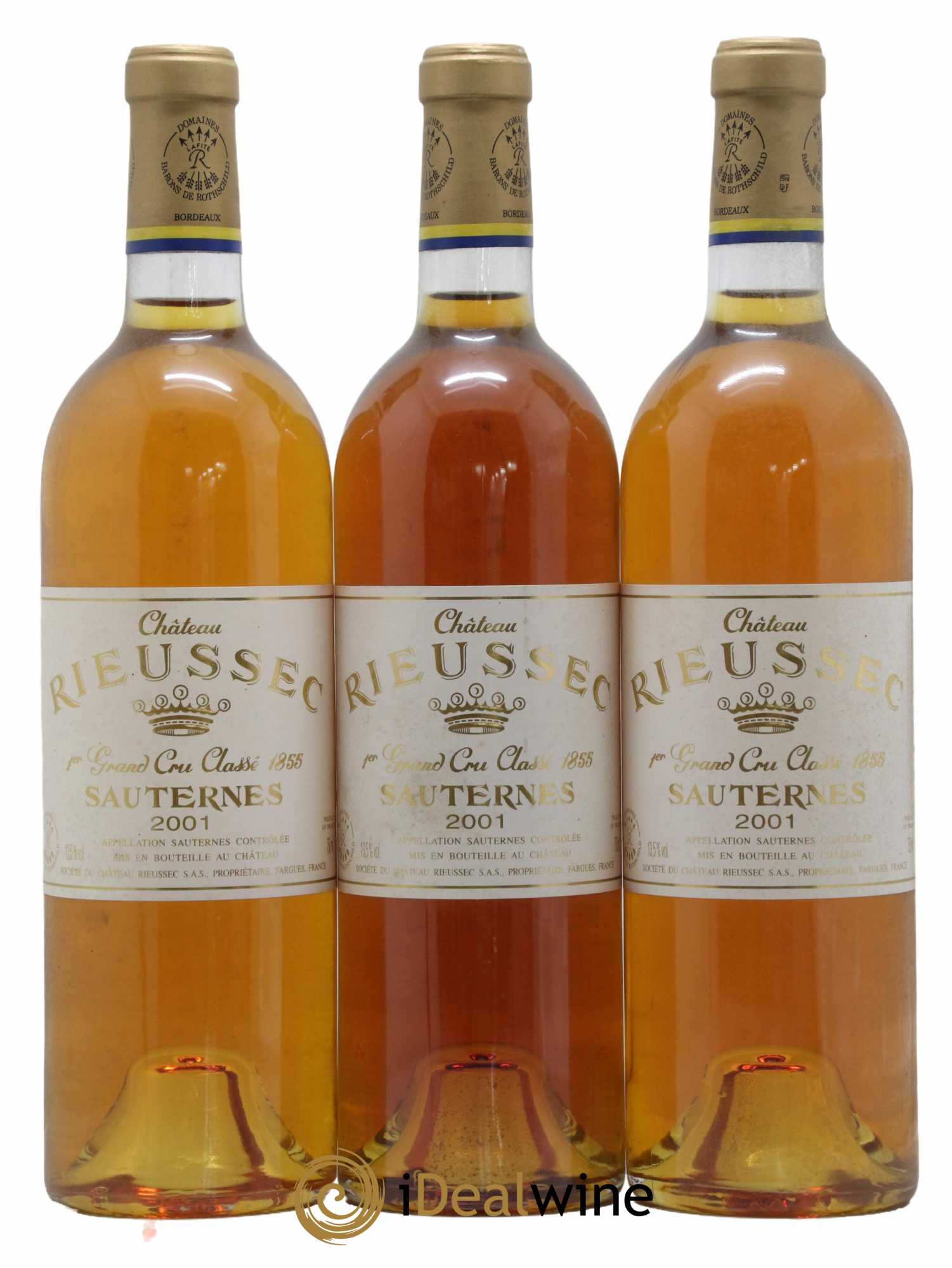 Château Rieussec 1er Grand Cru Classé 2001 - Lot of 3 bottles - 0