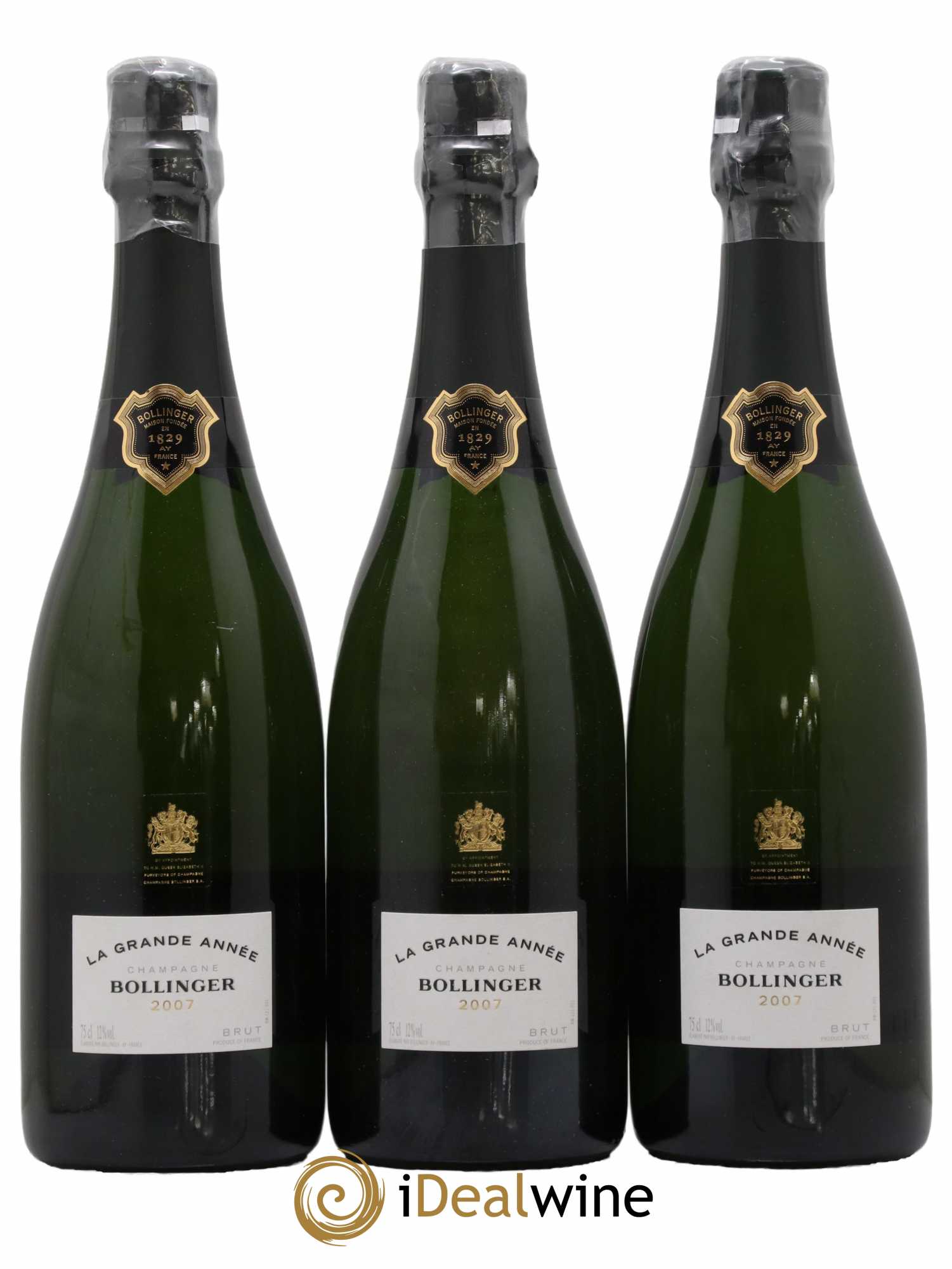 La Grande Année Brut Bollinger 2007 - Lot de 3 bouteilles - 0