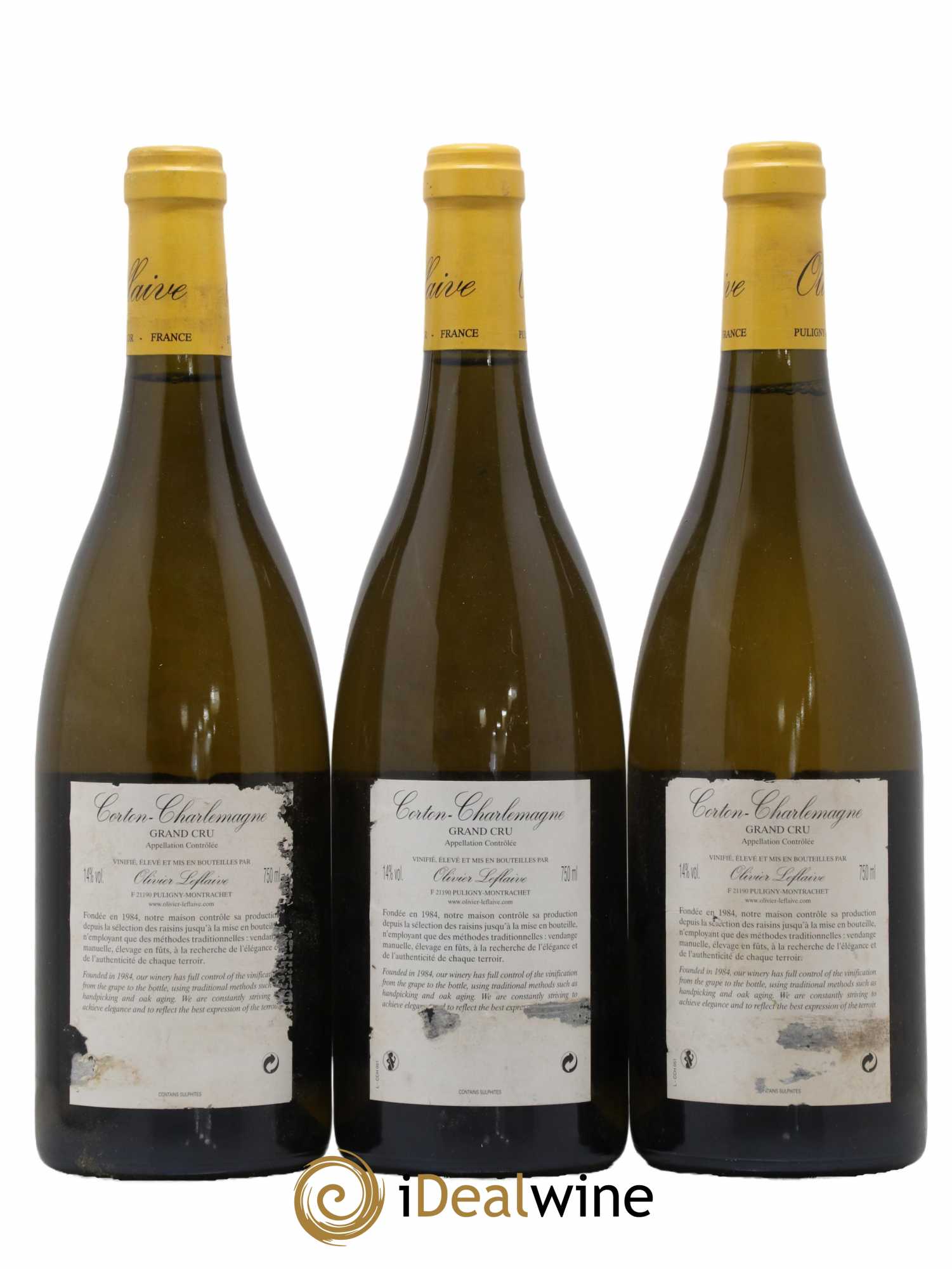 Corton-Charlemagne Grand Cru Olivier Leflaive 2005 - Lot de 3 bouteilles - 1