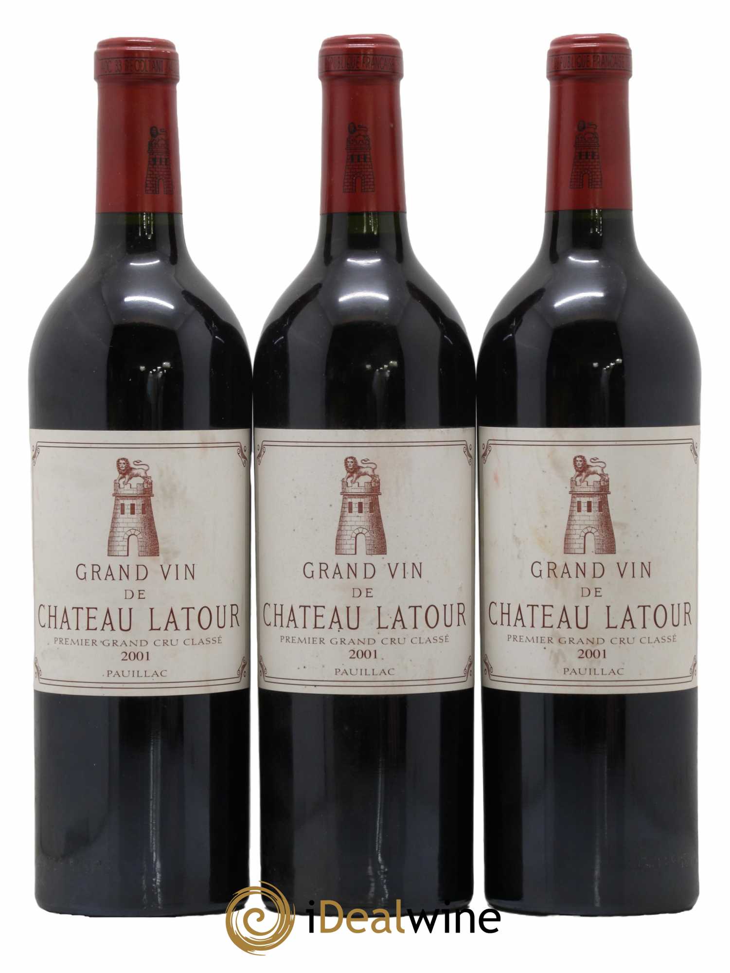 Château Latour 1er Grand Cru Classé 2001 - Lot of 3 bottles - 0