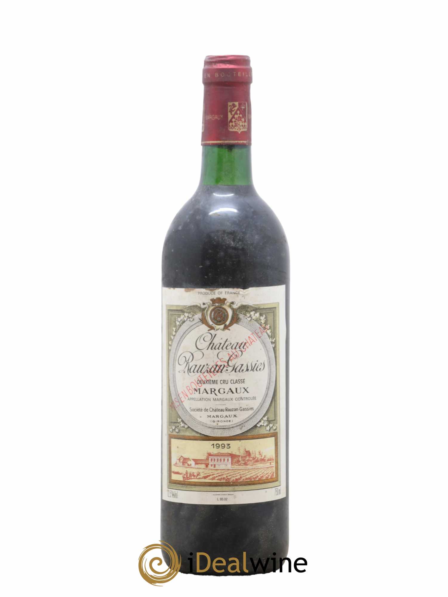 Château Rauzan-Gassies 2ème Grand Cru Classé 1993 - Lot de 1 bouteille - 0