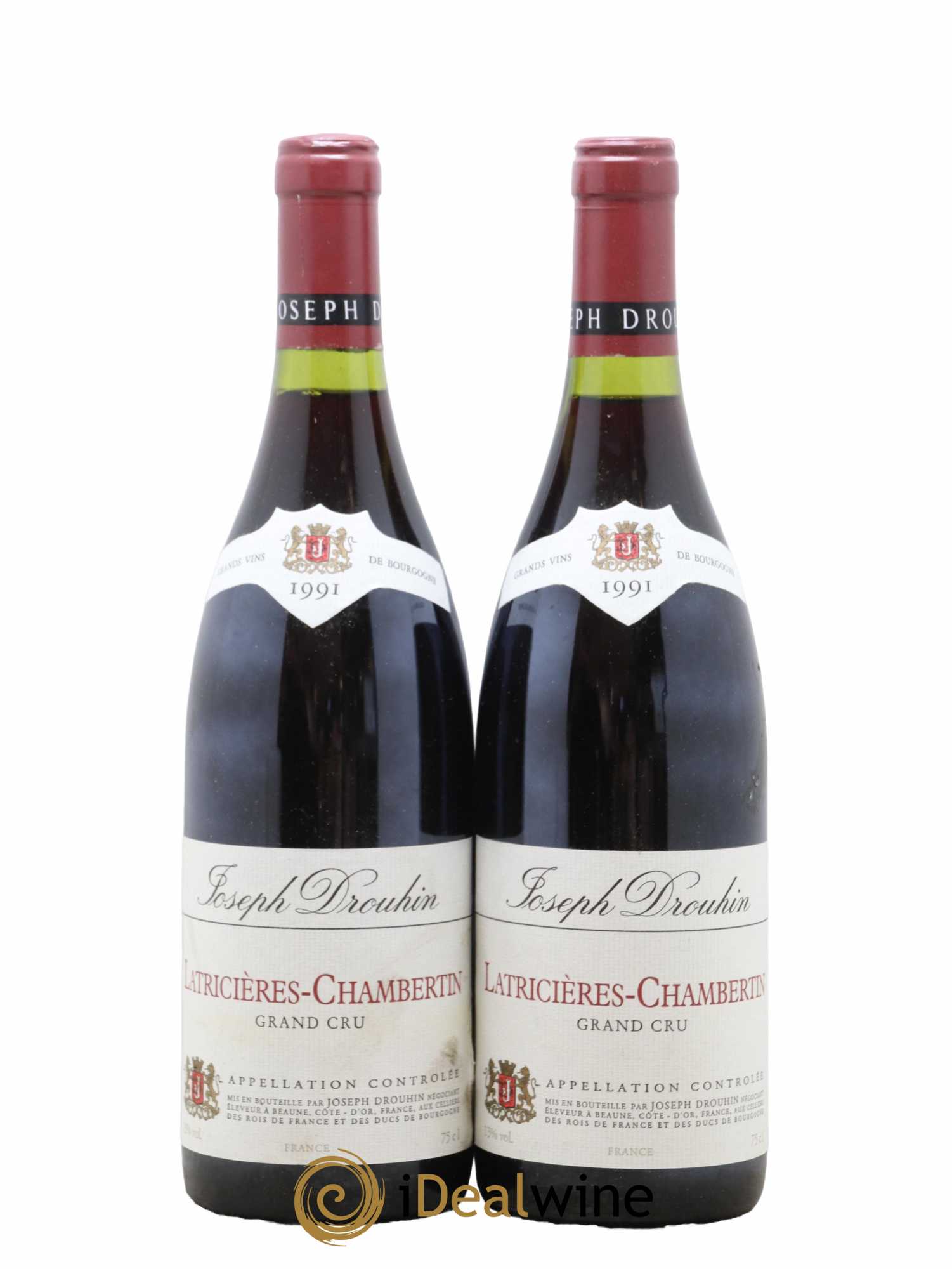 Latricières-Chambertin Grand Cru Joseph Drouhin 1991 - Lot de 2 bouteilles - 0