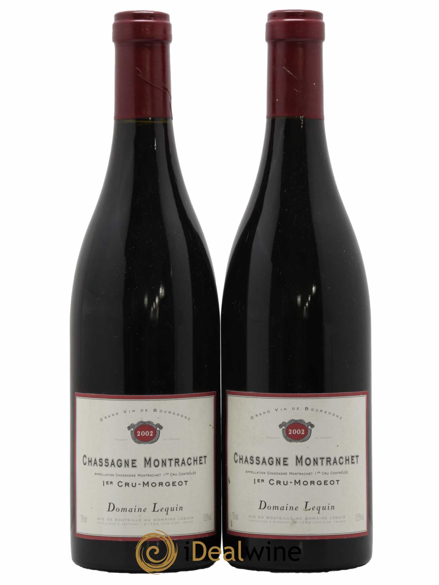 Chassagne-Montrachet 1er Cru Morgeot Domaine Lequin 2002 - Lot de 2 bouteilles - 0
