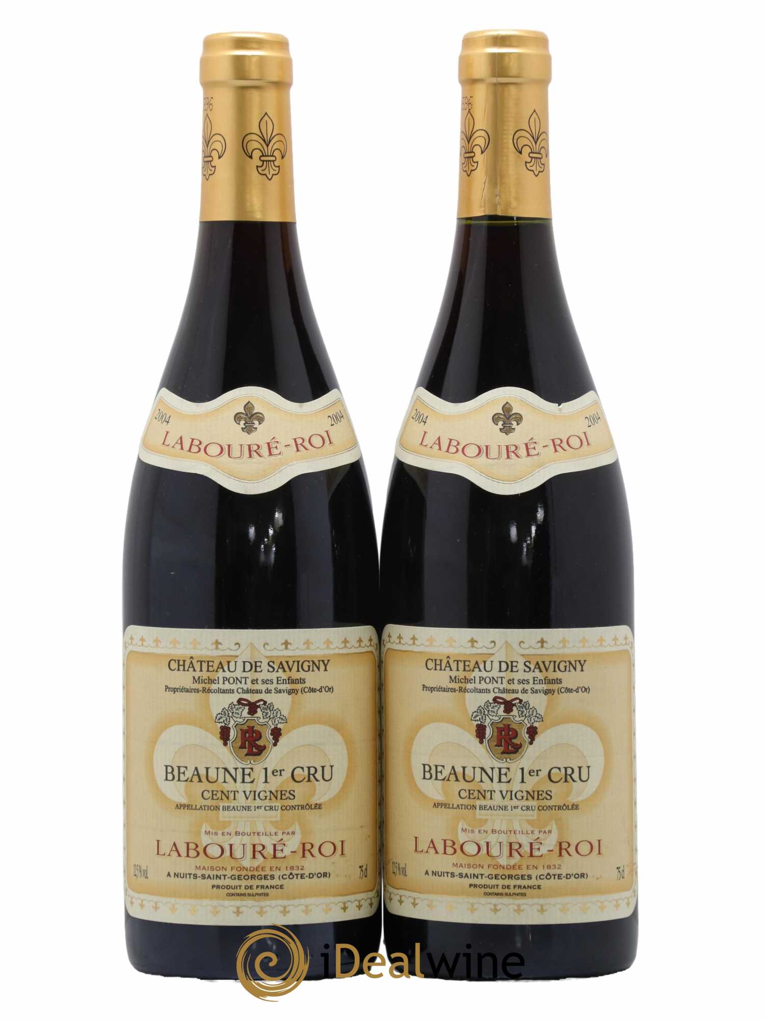 Beaune 1er Cru Cent Vignes Labouré Roi 2004 - Lot de 2 bouteilles - 0