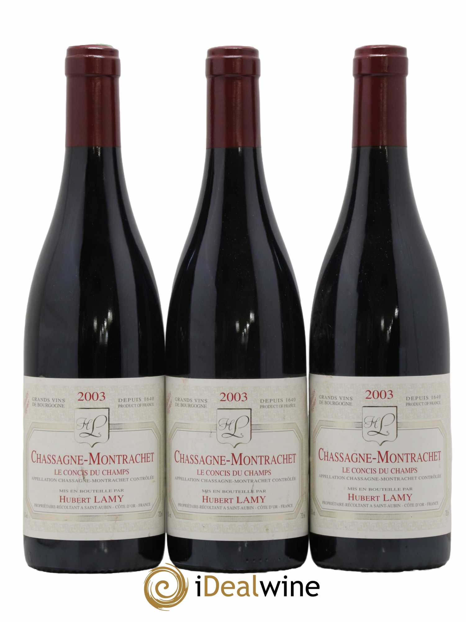 Chassagne-Montrachet Le Concis Du Champs Hubert Lamy 2003 - Lot de 3 bouteilles - 0