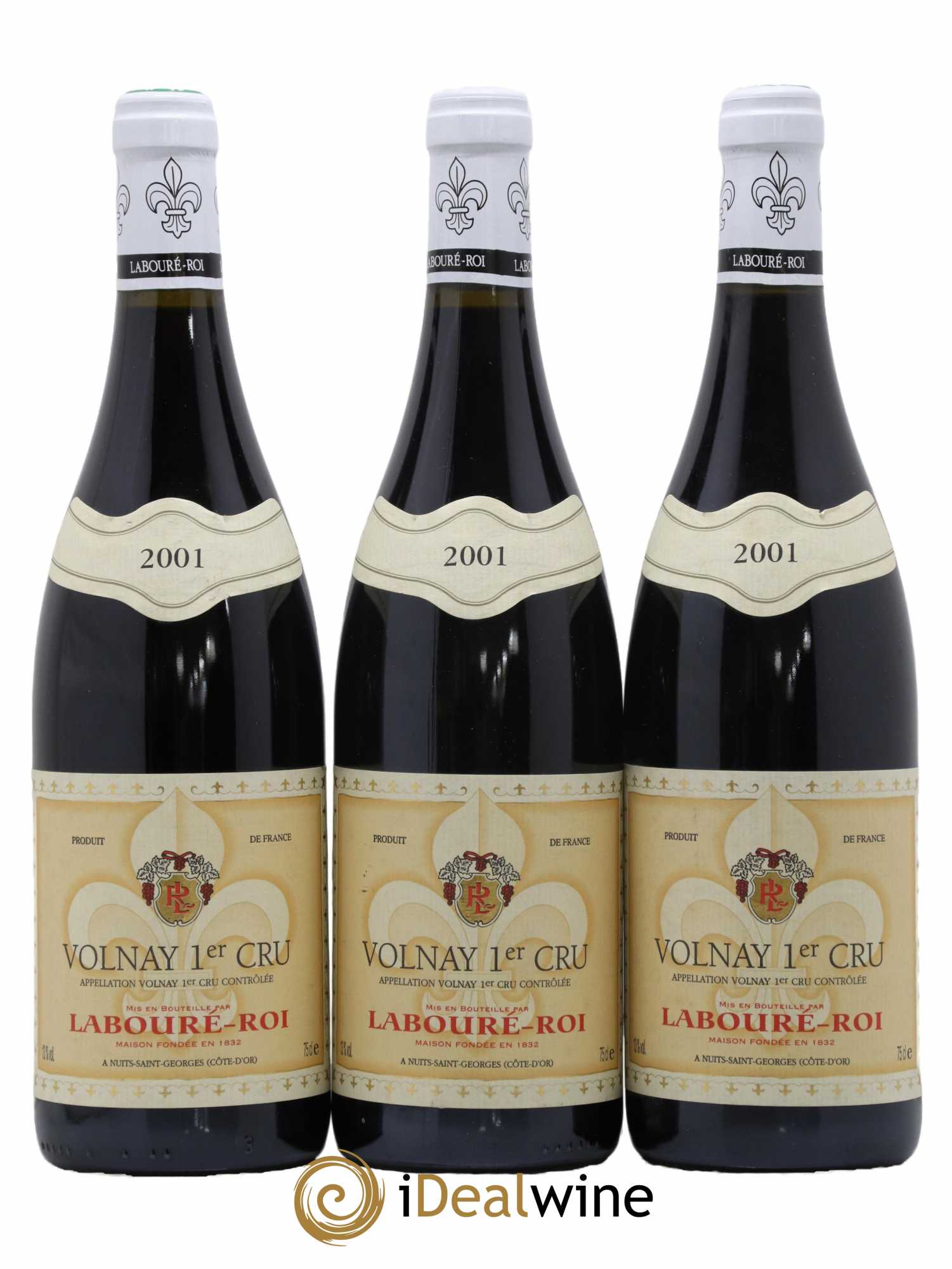 Volnay 1er Cru Labouré Roi 2001 - Lot de 3 bouteilles - 0