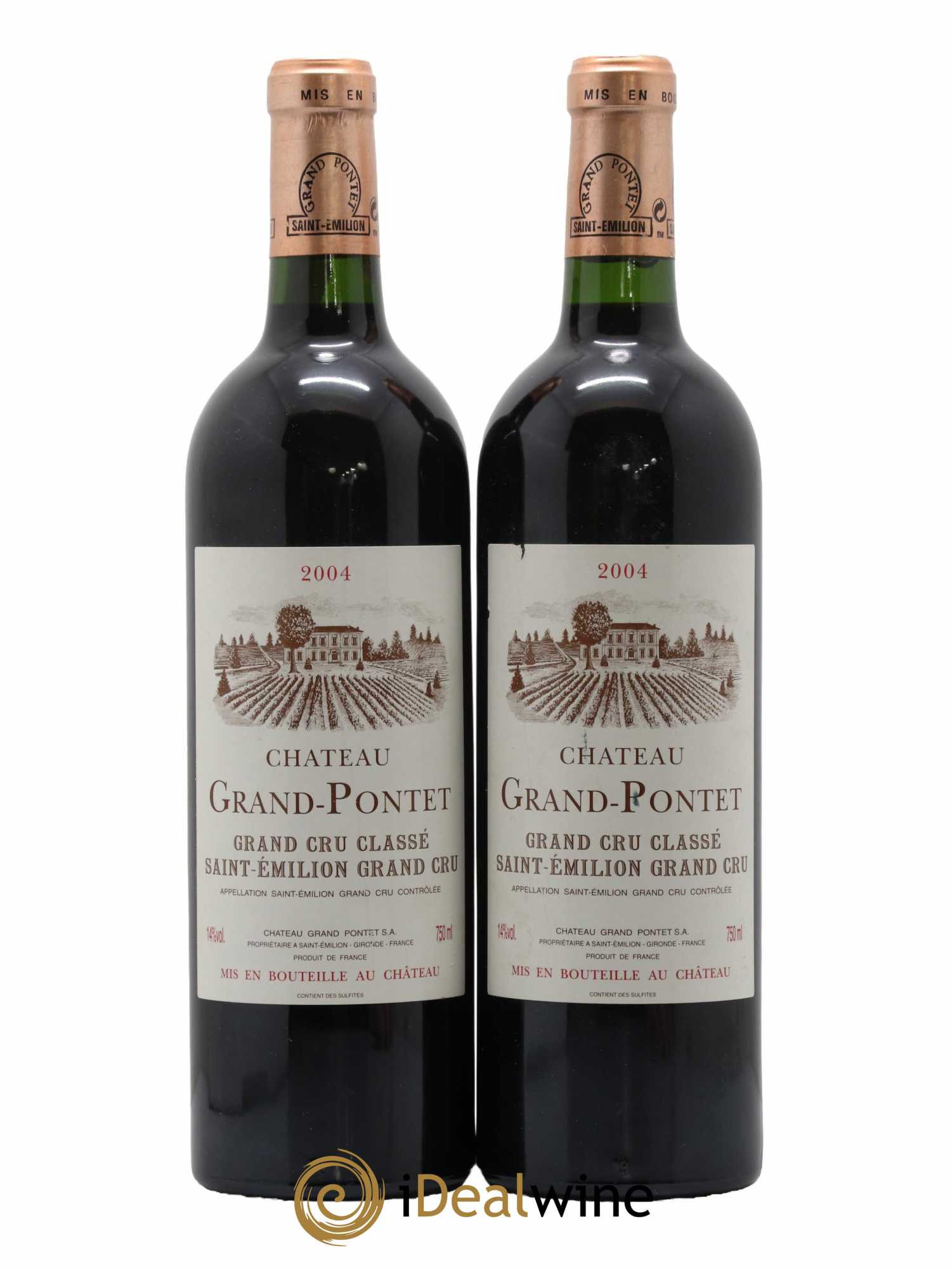 Château Grand Pontet Grand Cru Classé 2004 - Lot de 2 bouteilles - 0