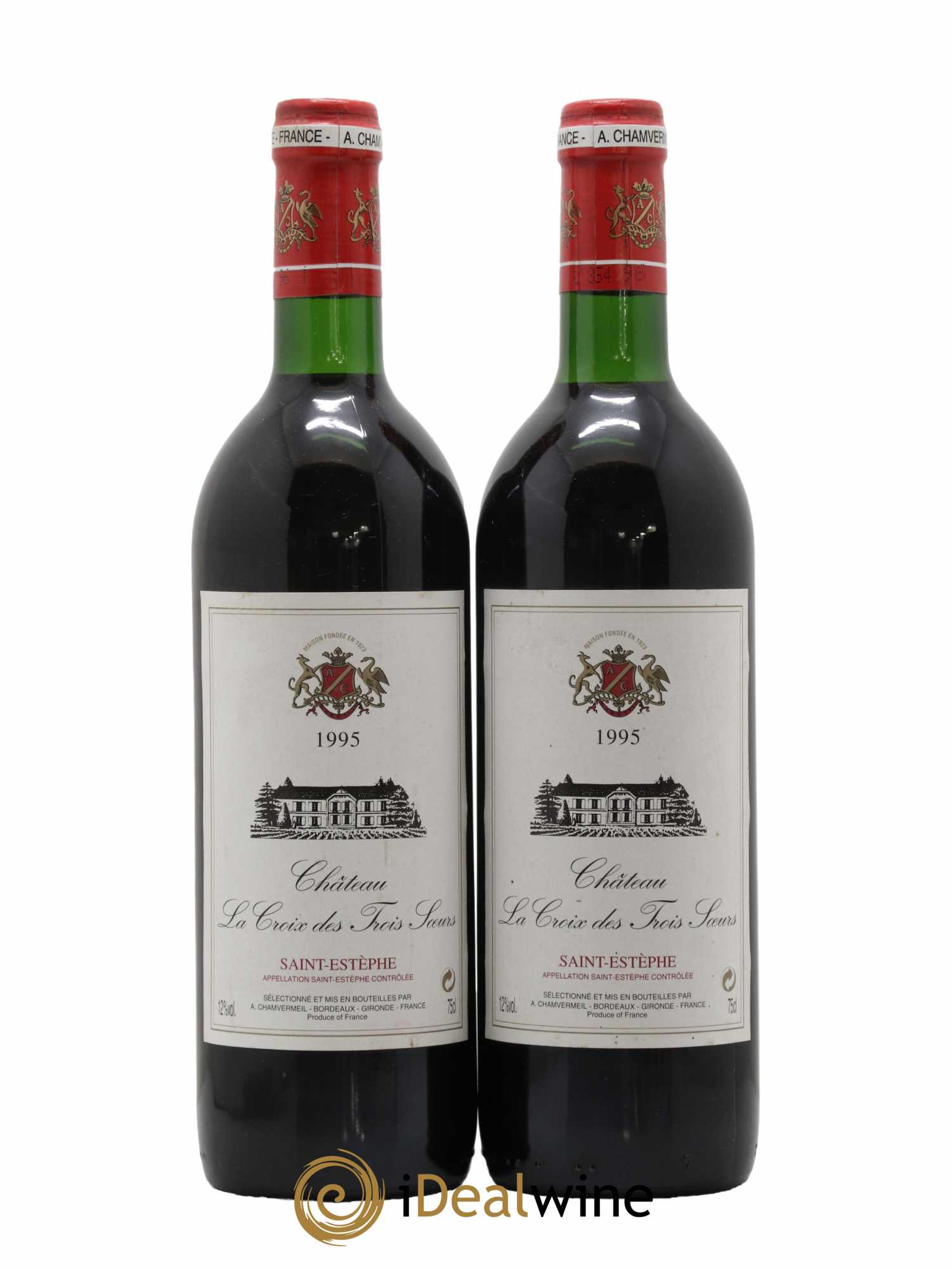 Saint-Estèphe Château La Croix Des Trois Soeurs 1995 - Lot de 2 bouteilles - 0