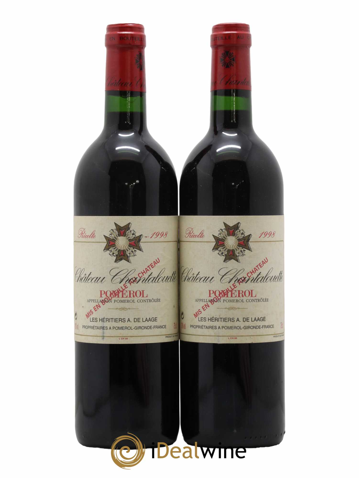 Pomerol Château Chantalouette 1998 - Lot de 2 bouteilles - 0