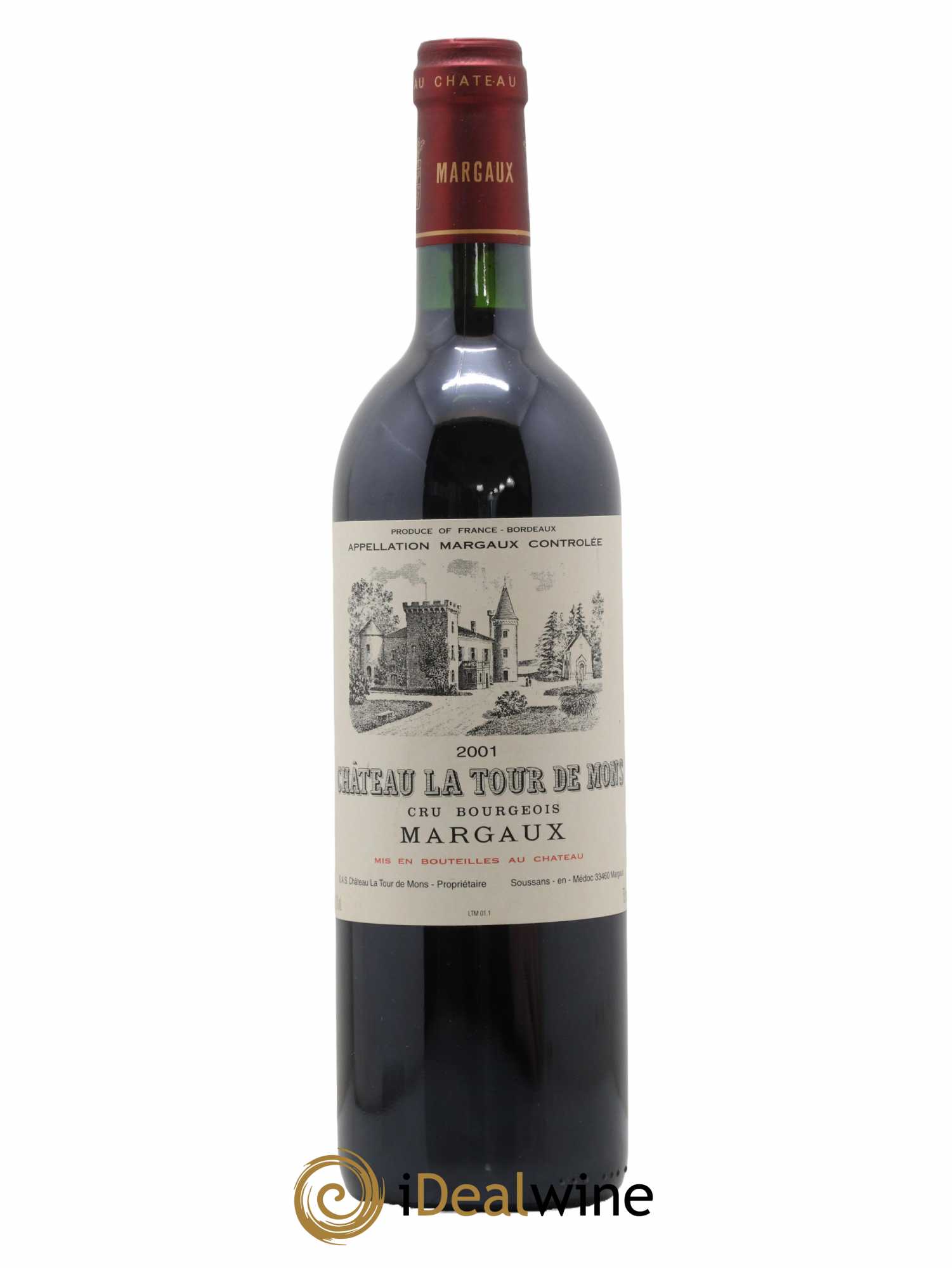 Château la Tour de Mons Cru Bourgeois 2001 - Lot de 1 bouteille - 0