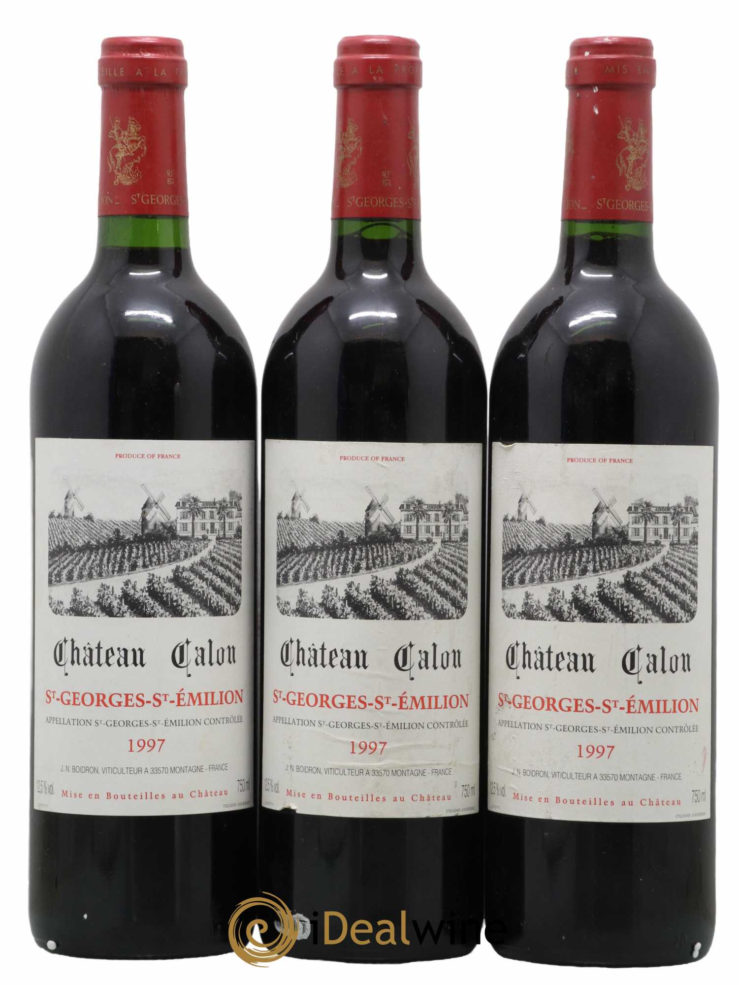 Saint-Georges-Saint-Émilion Château Calon 1997 - Lot de 3 bouteilles - 0