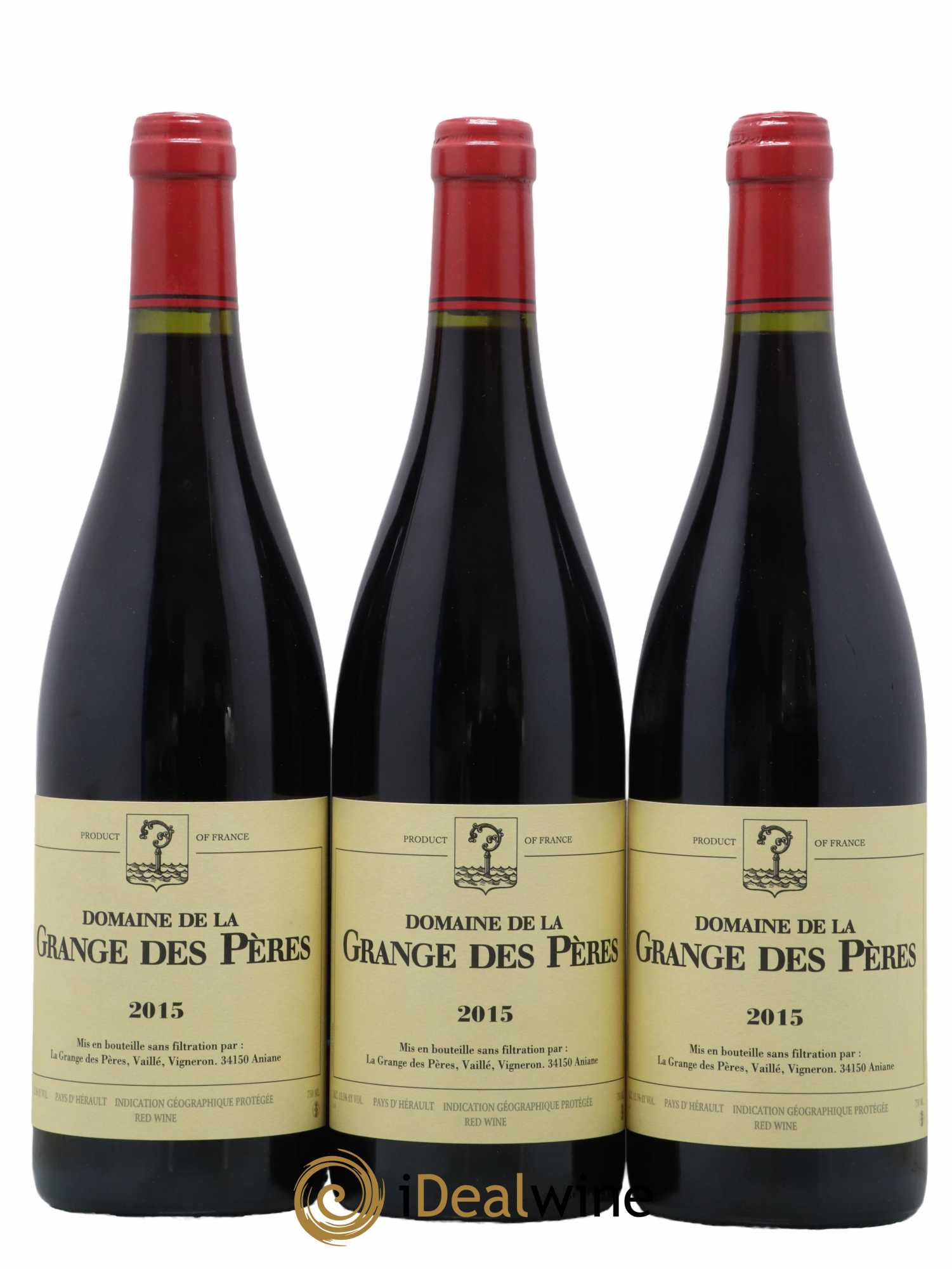 Pays d'Hérault Grange des Pères Laurent Vaillé 2015 - Lot de 3 bouteilles - 0
