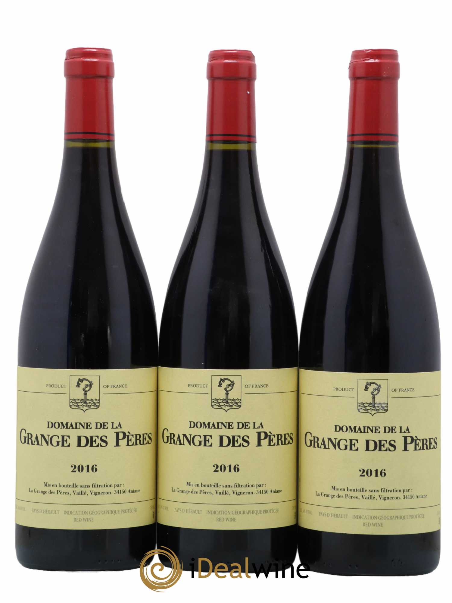 Pays d'Hérault Grange des Pères Laurent Vaillé 2016 - Lot de 3 bouteilles - 0