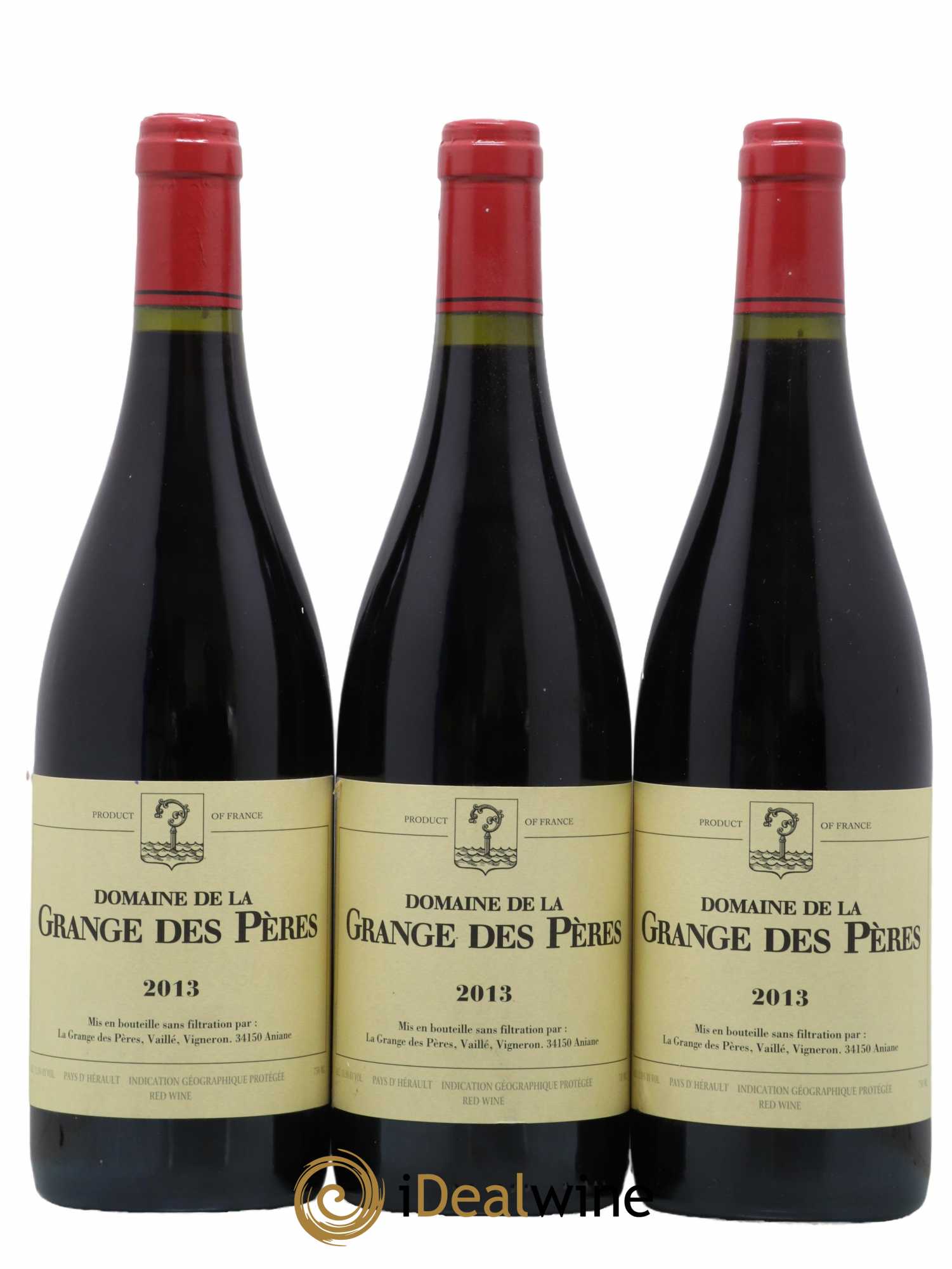 Pays d'Hérault Grange des Pères Laurent Vaillé 2013 - Lot de 3 bouteilles - 0