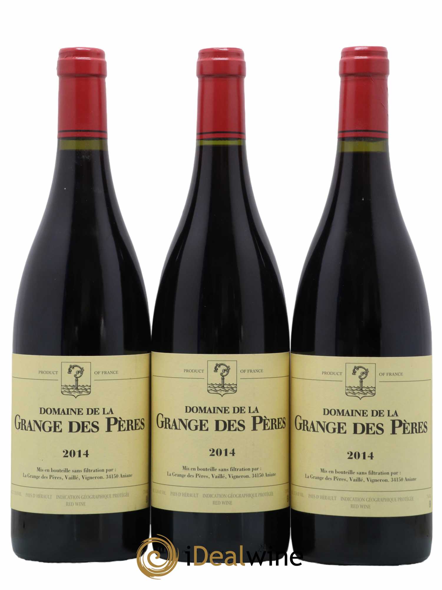 Pays d'Hérault Grange des Pères Laurent Vaillé 2014 - Lot de 3 bouteilles - 0