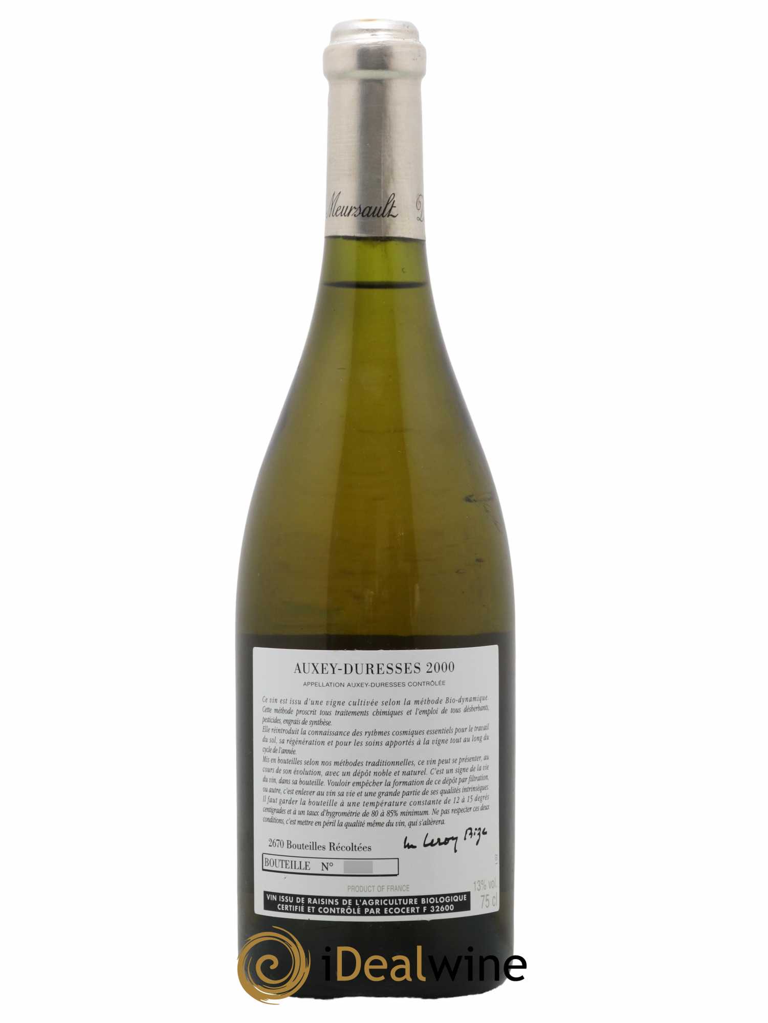 Buy Auxey-Duresses d'Auvenay (Domaine) 2000 (lot: B2276127-1665)
