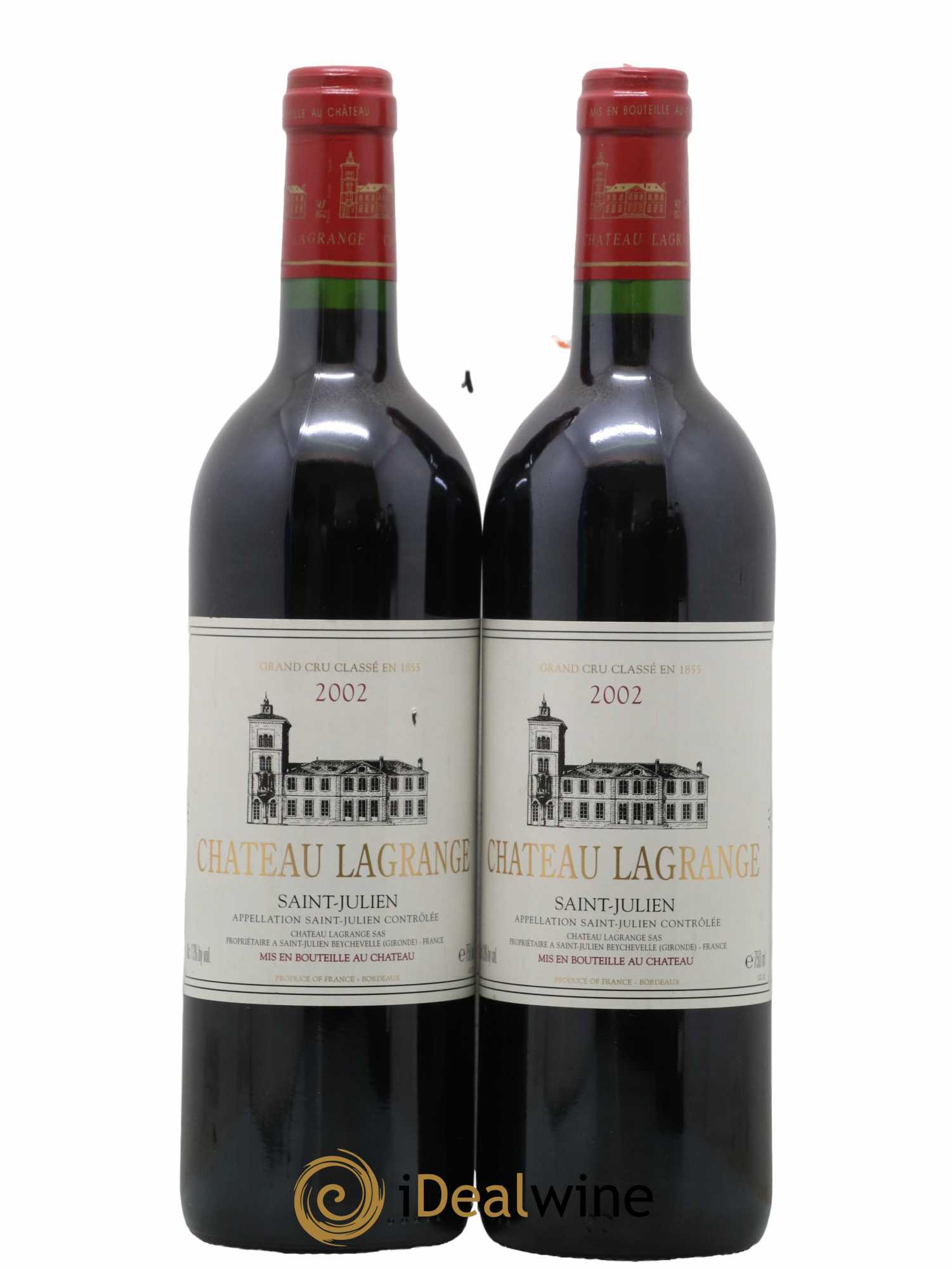 Château Lagrange 3ème Grand Cru Classé 2002 - Lot de 2 bouteilles - 0