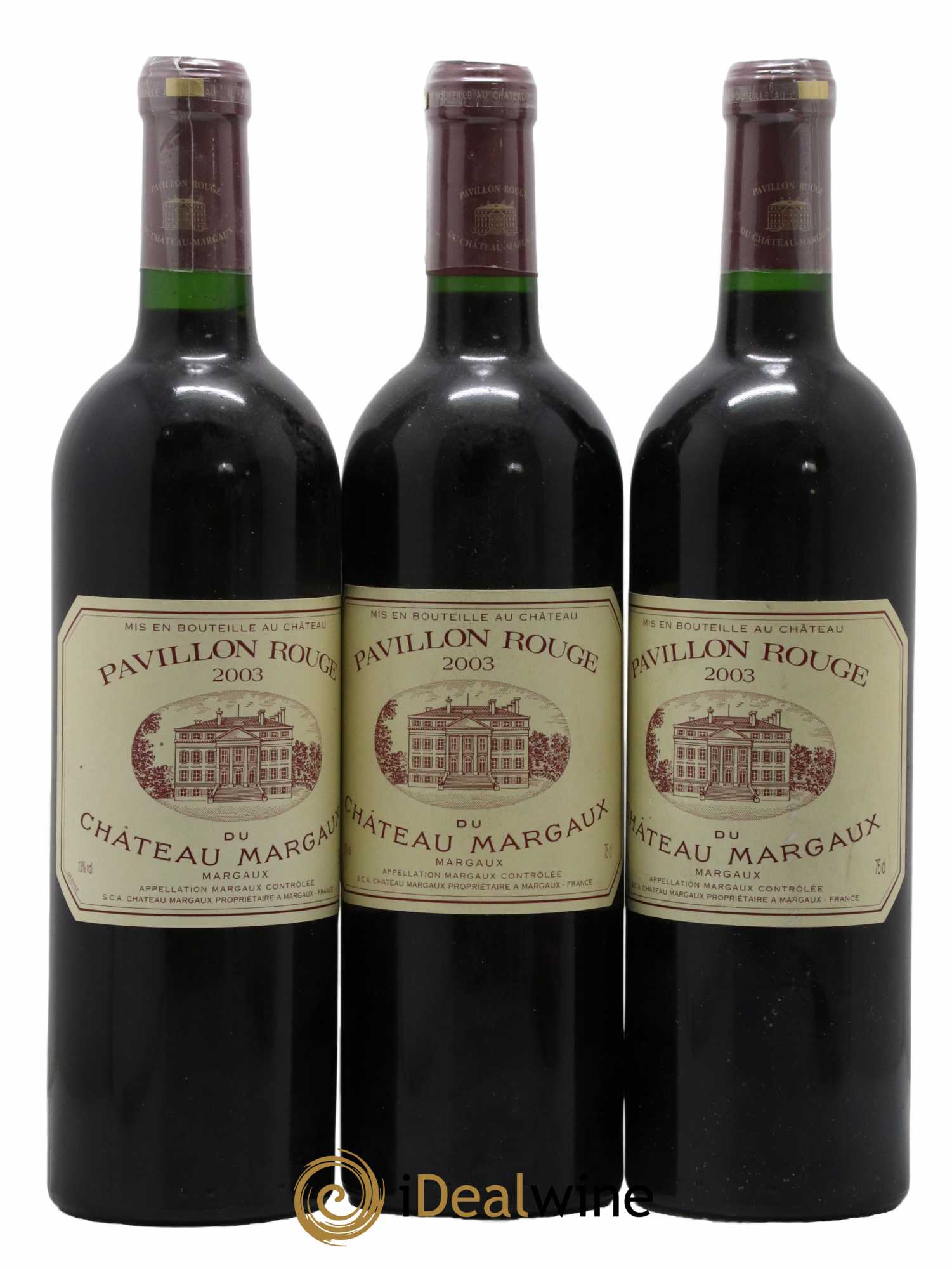 Pavillon Rouge du Château Margaux Second Vin 2003 - Lot de 3 bouteilles - 0