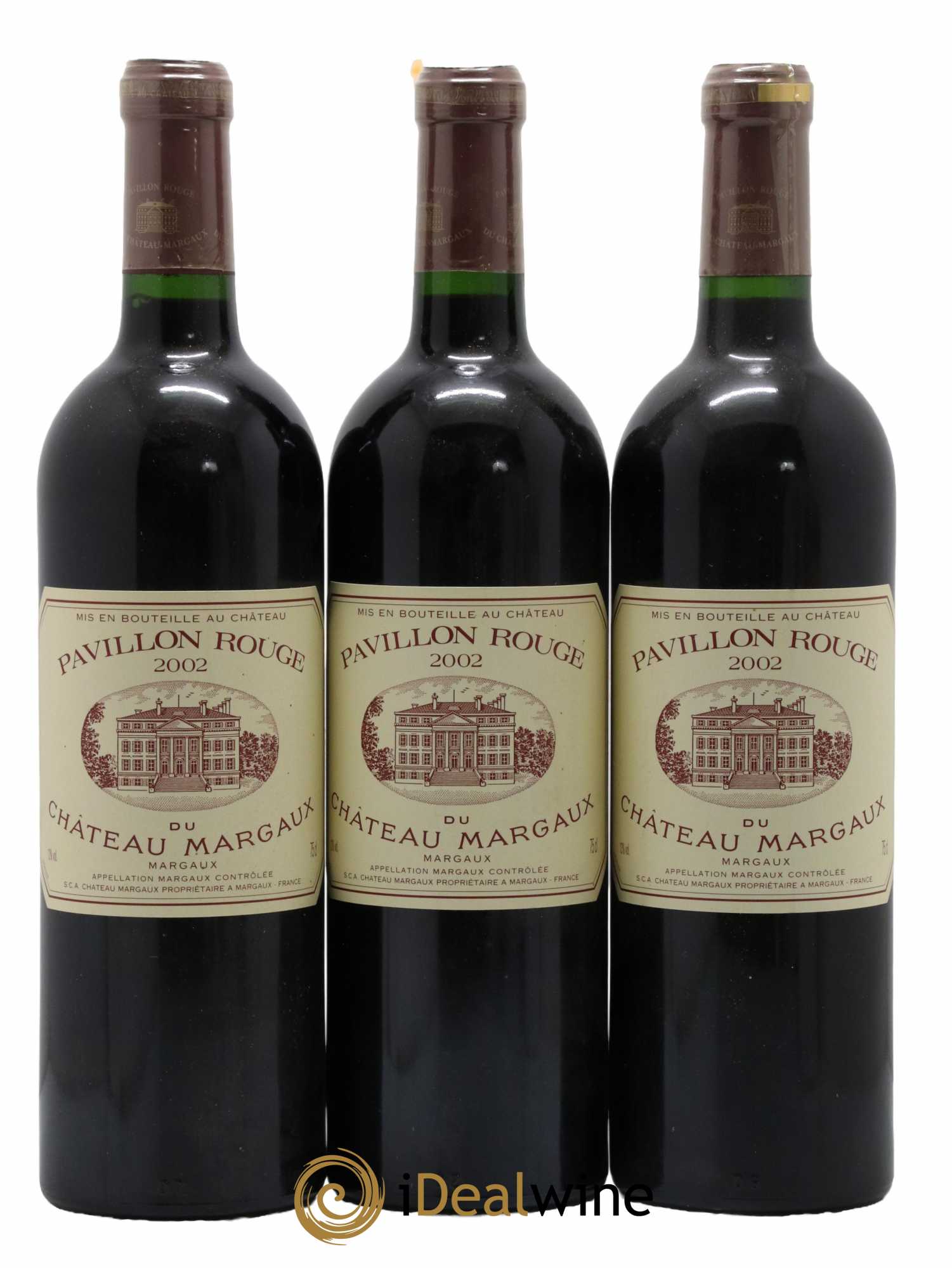 Pavillon Rouge du Château Margaux Second Vin 2002 - Lot de 3 bouteilles - 0