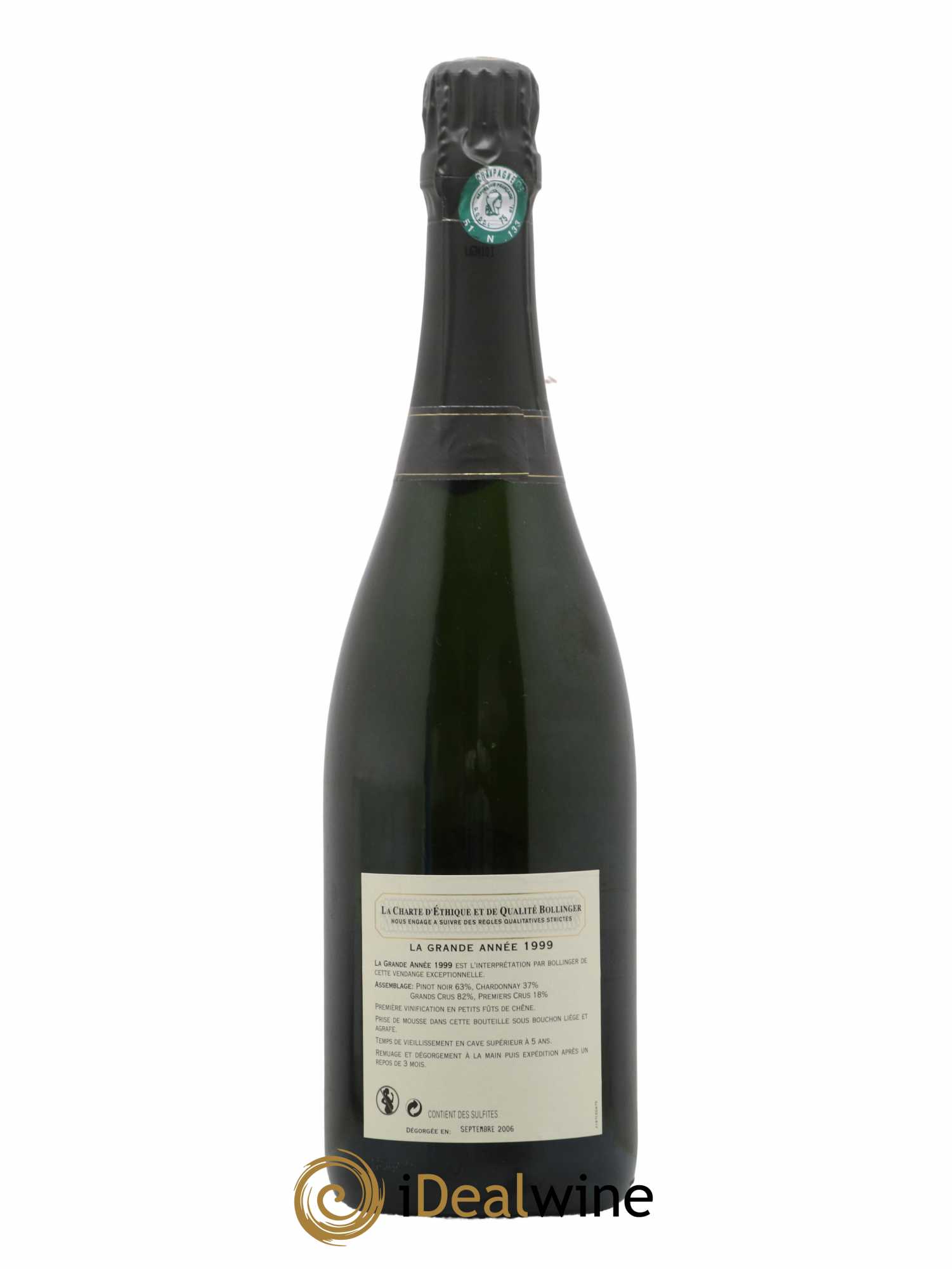 La Grande Année Brut Bollinger 1999 - Lot de 1 bouteille - 2