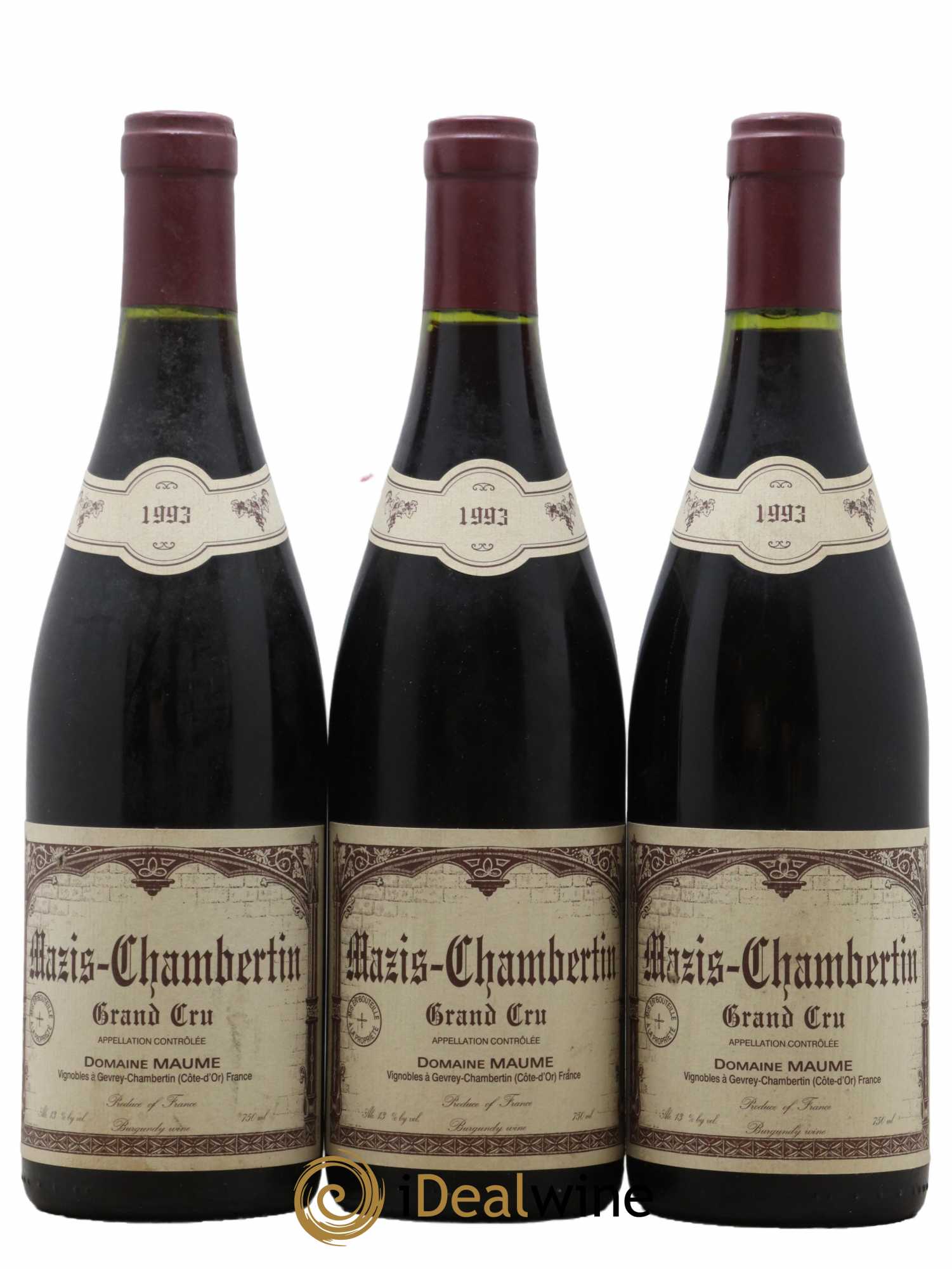 Mazis-Chambertin Grand Cru Maume (Domaine) 1993 - Lot de 3 bouteilles - 0