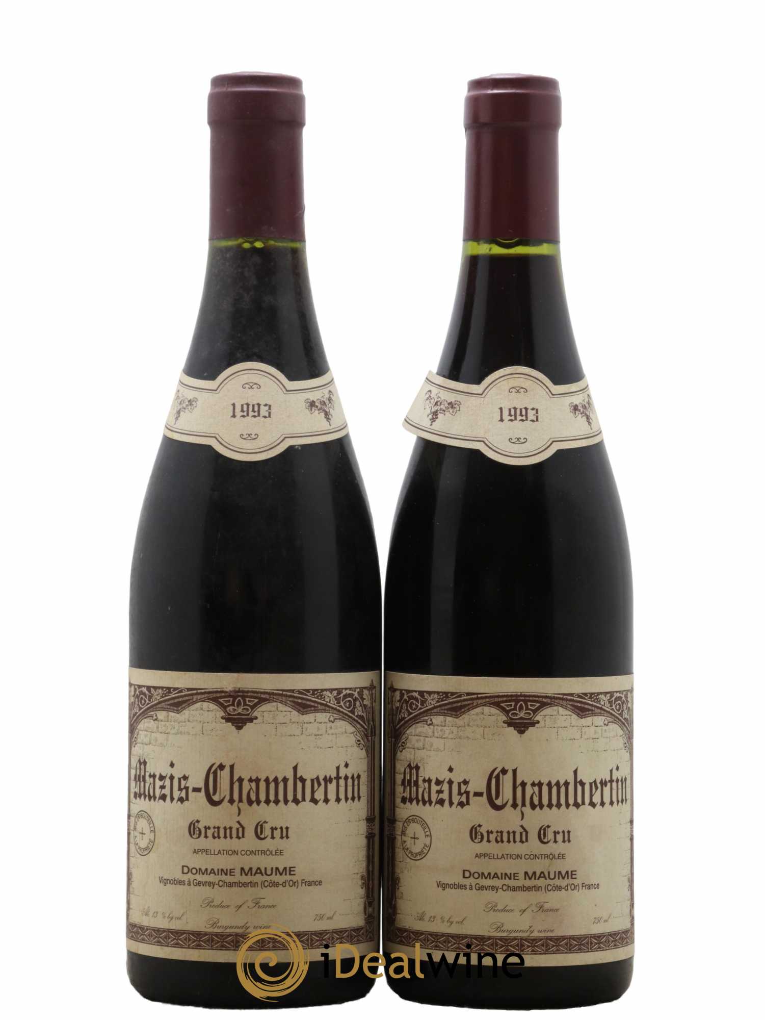 Mazis-Chambertin Grand Cru Maume (Domaine) 1993 - Lot de 2 bouteilles - 0