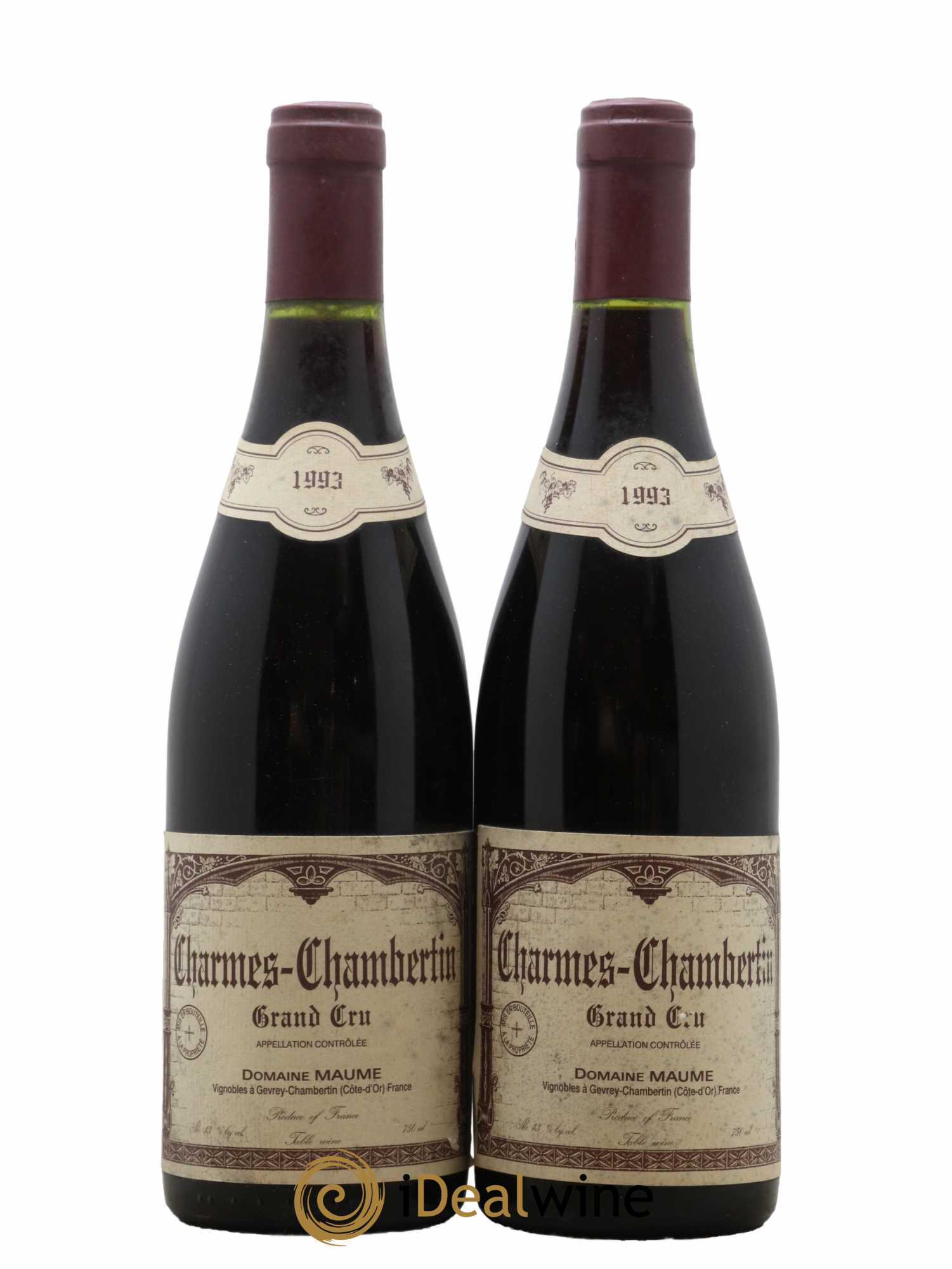 Charmes-Chambertin Grand Cru Maume (Domaine) 1993 - Lot de 2 bouteilles - 0