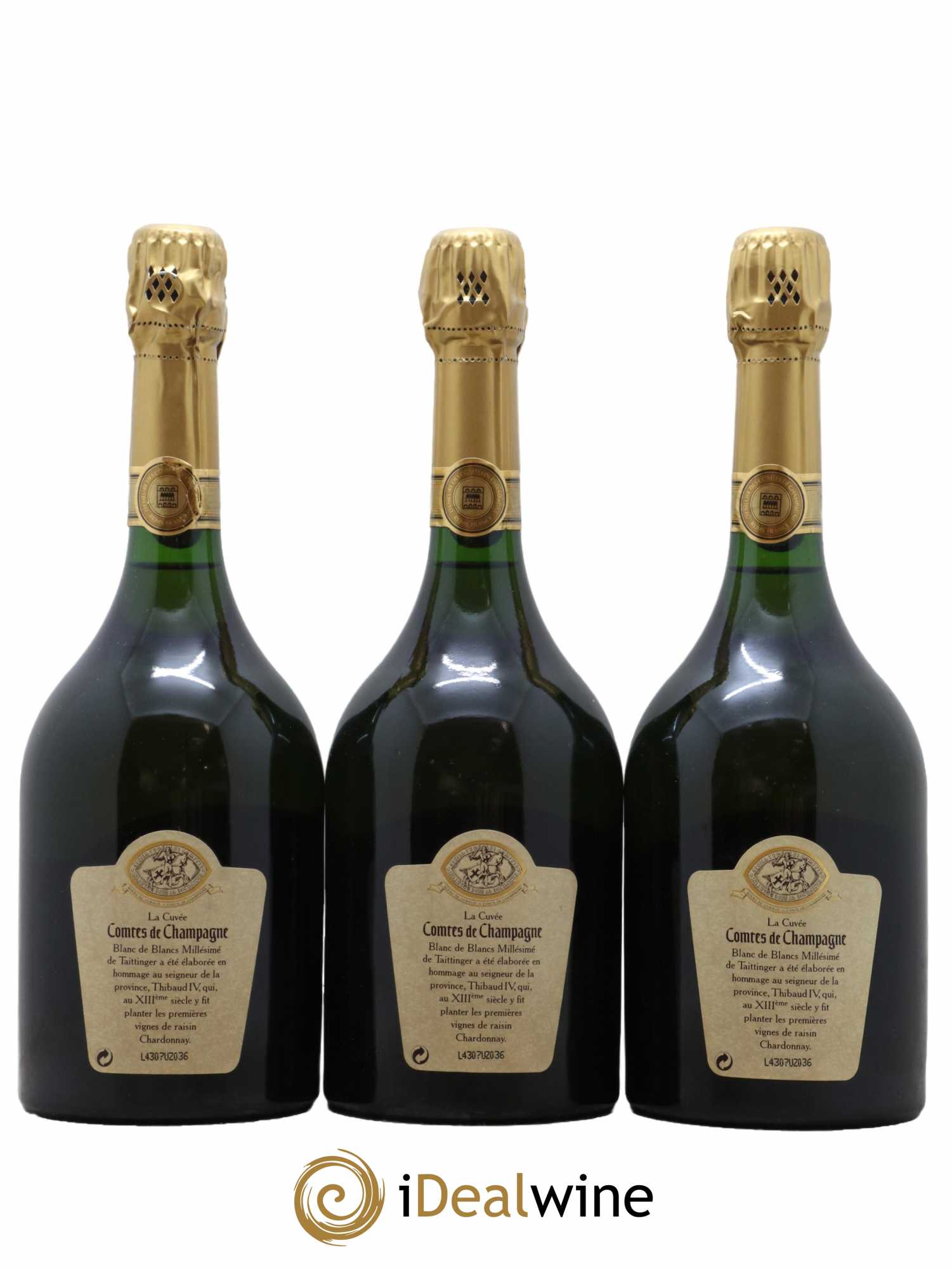 Comtes de Champagne Taittinger 1988 - Lot de 3 bouteilles - 1