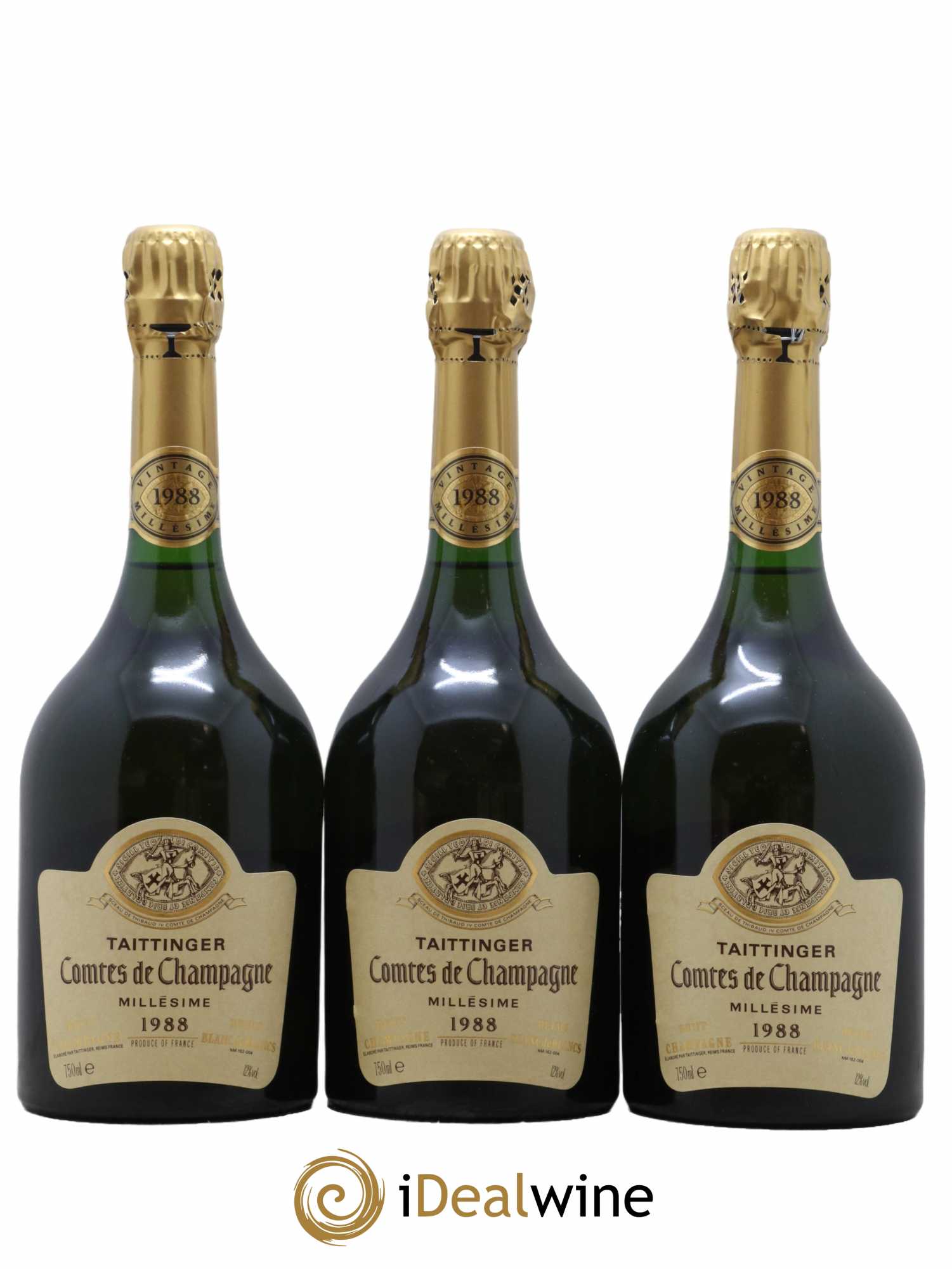 Comtes de Champagne Taittinger 1988 - Lot de 3 bouteilles - 0
