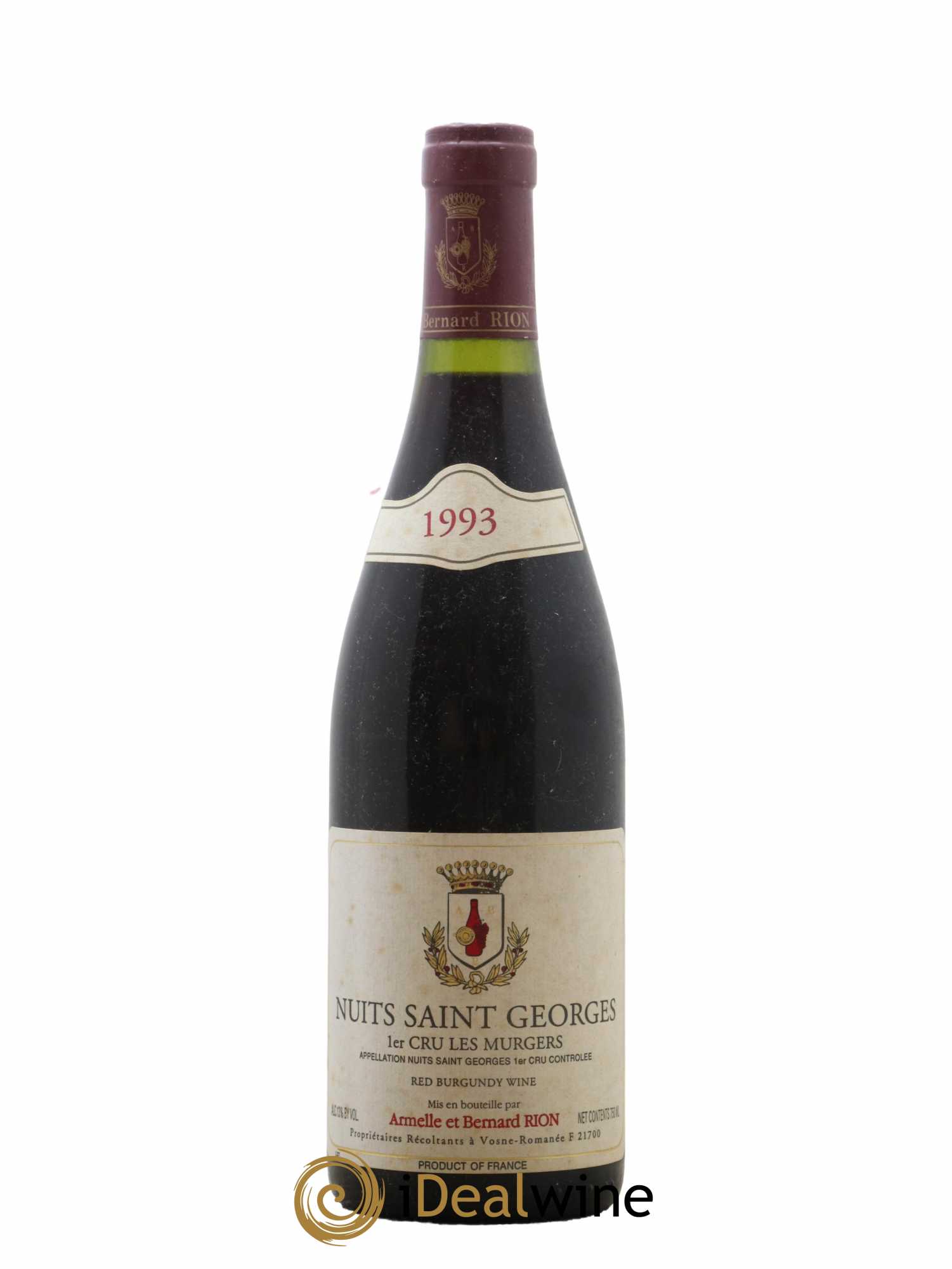 Nuits-Saint-Georges 1er Cru Les Murgers Armelle Et Bernard Rion 1993 - Lot de 1 bouteille - 0