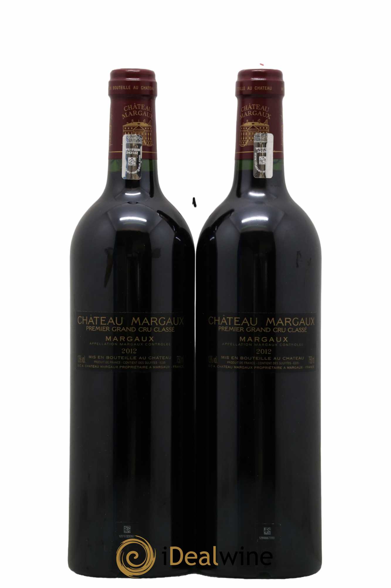 Château Margaux 1er Grand Cru Classé 2012 - Lot de 2 bouteilles - 1