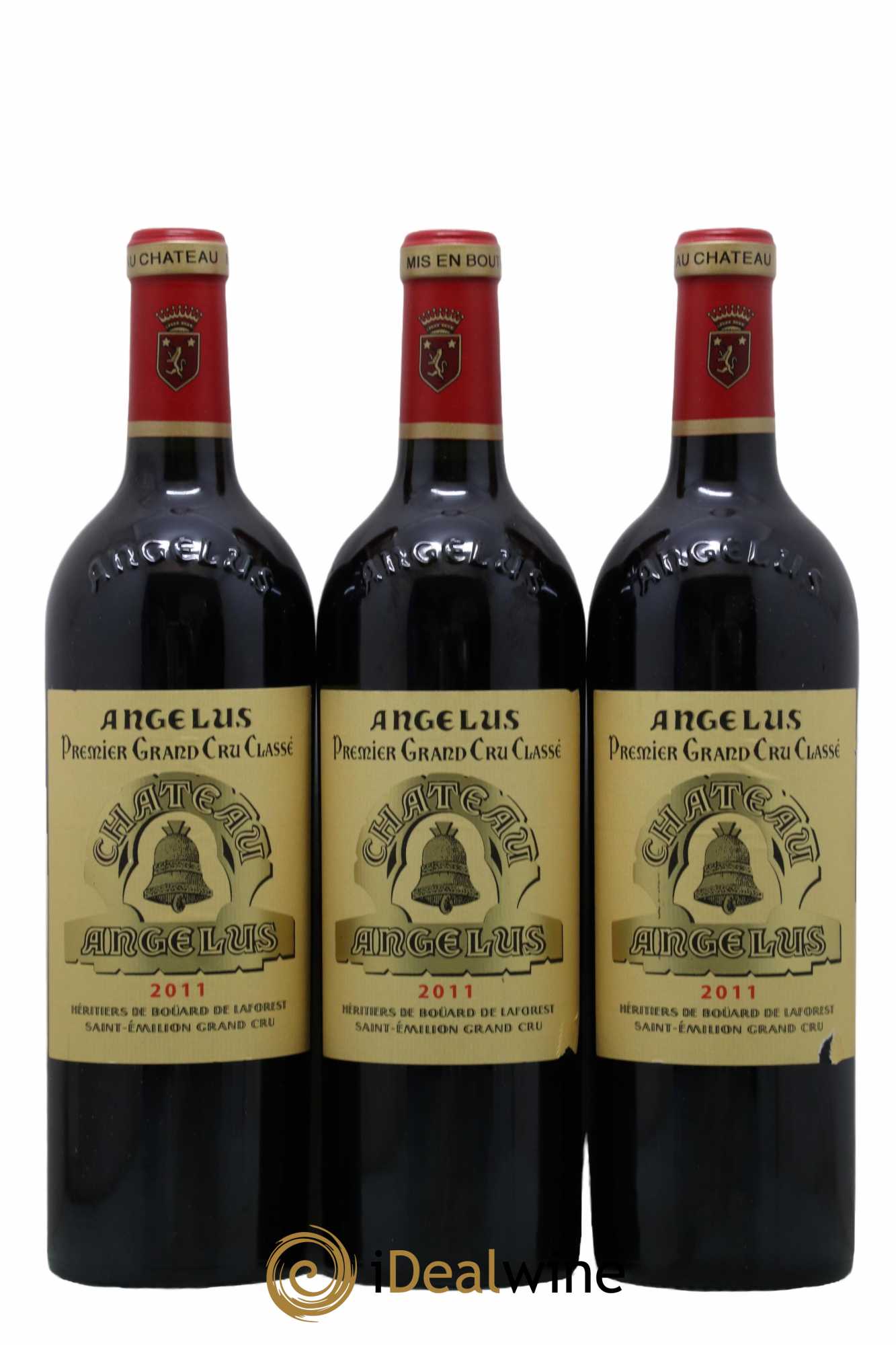 Château Angélus 1er Grand Cru Classé A 2011 - Lot de 3 bouteilles - 0