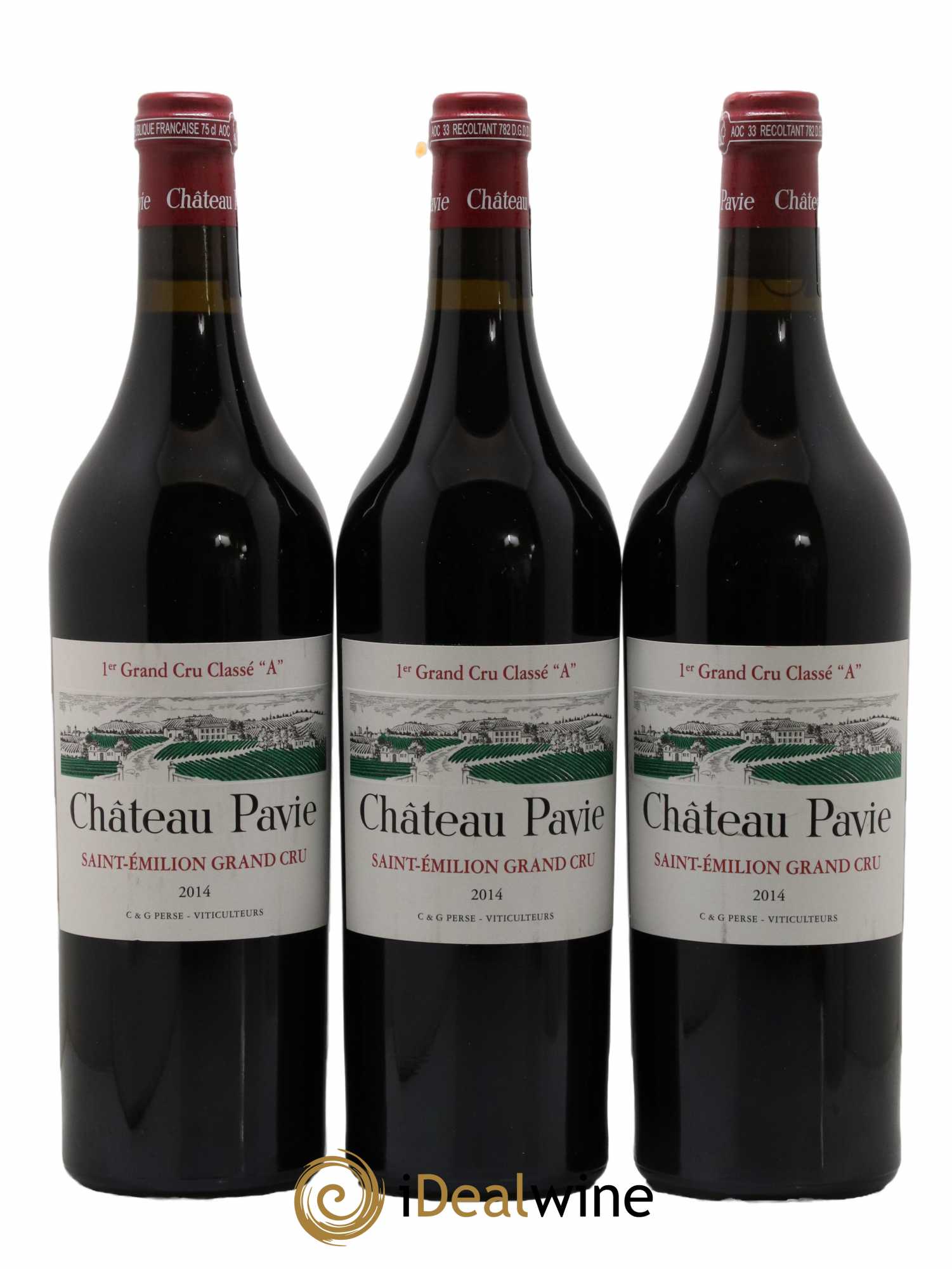 Château Pavie 1er Grand Cru Classé A 2014 - Lot de 3 bouteilles - 0