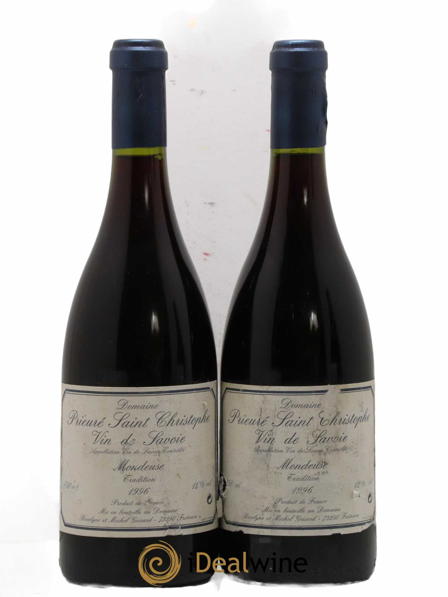 Vin des Allobroges Mondeuse Tradition Prieuré Saint Christophe (Domaine) 1996 - Lot de 2 bouteilles - 0