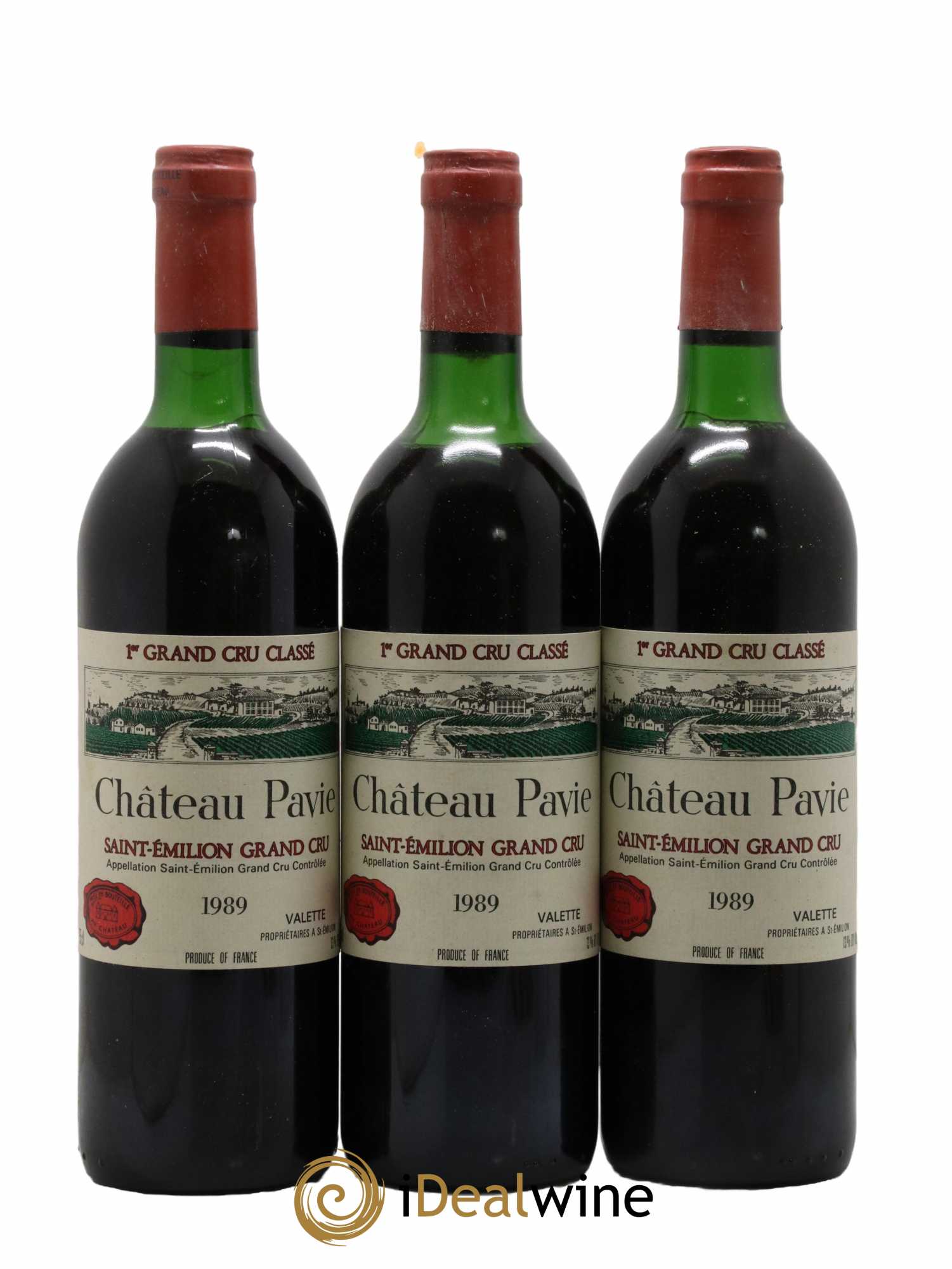 Château Pavie 1er Grand Cru Classé A 1989 - Lot de 3 bouteilles - 0