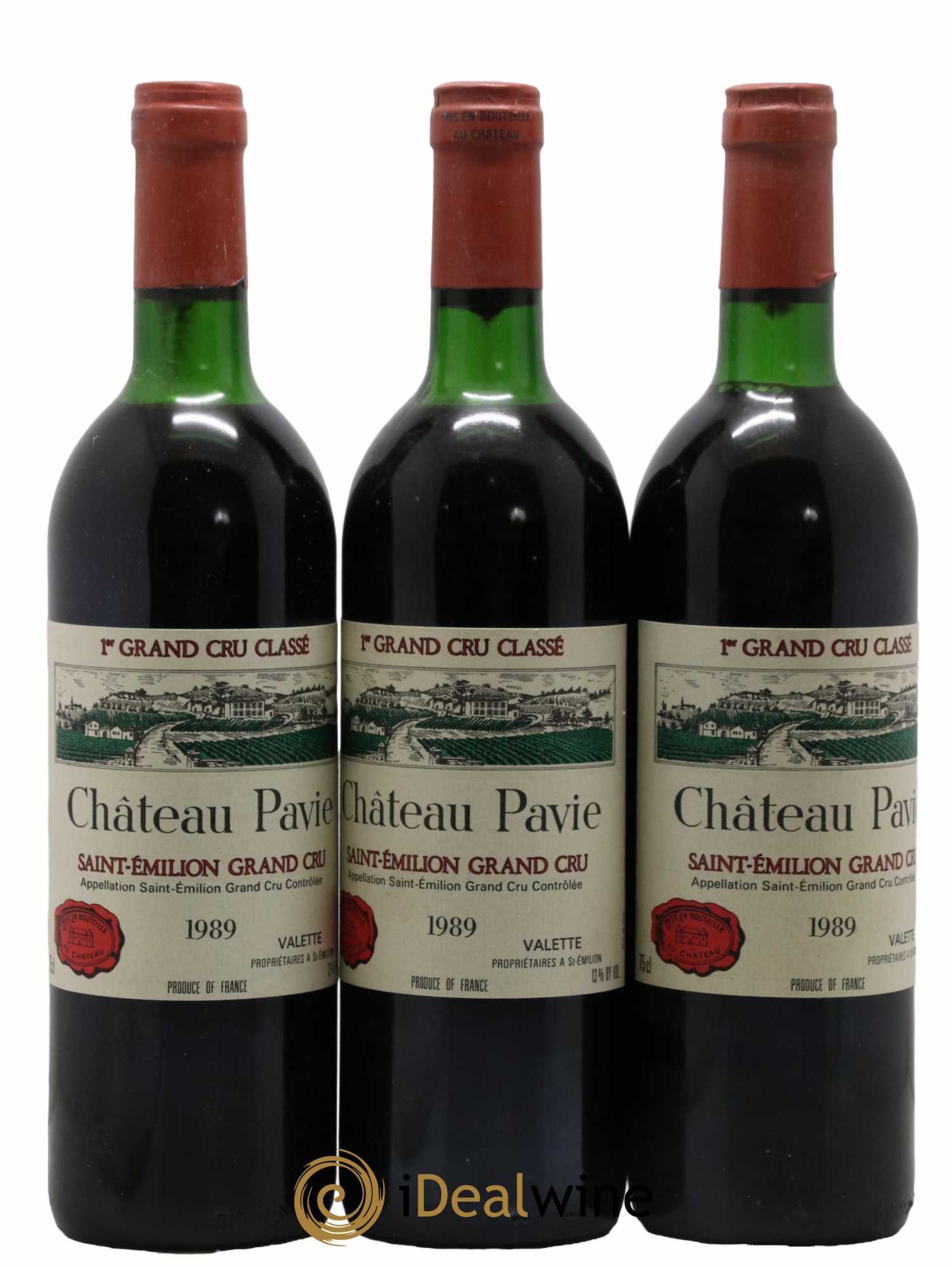 Château Pavie 1er Grand Cru Classé A 1989 - Lot de 3 bouteilles - 0