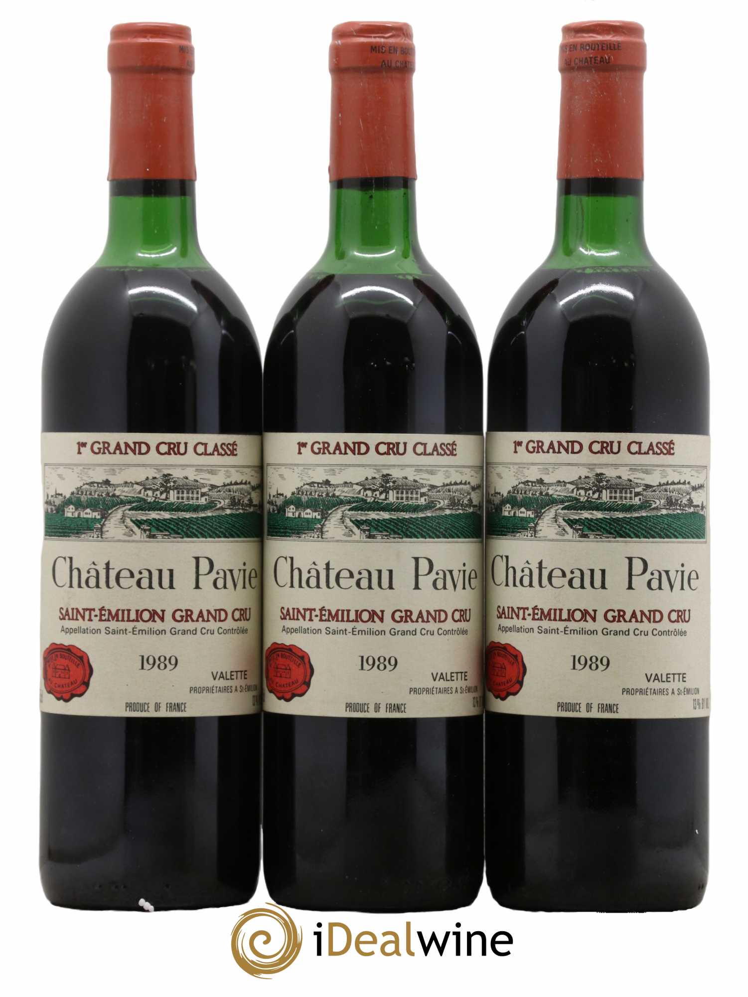 Château Pavie 1er Grand Cru Classé A 1989 - Lot de 3 bouteilles - 0