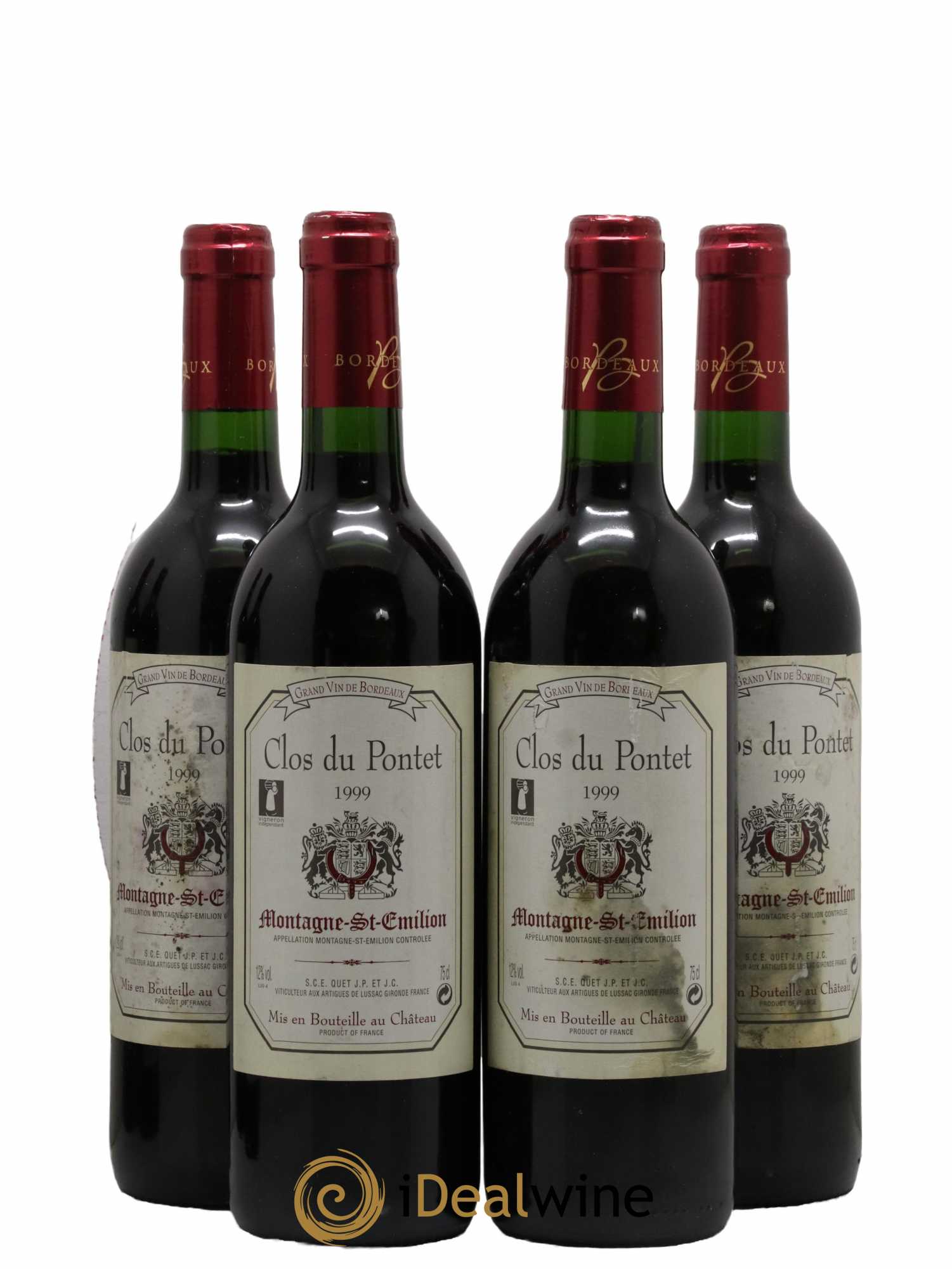 Montagne Saint-Émilion Clos Du Pontet 1999 - Lot de 4 bouteilles - 0