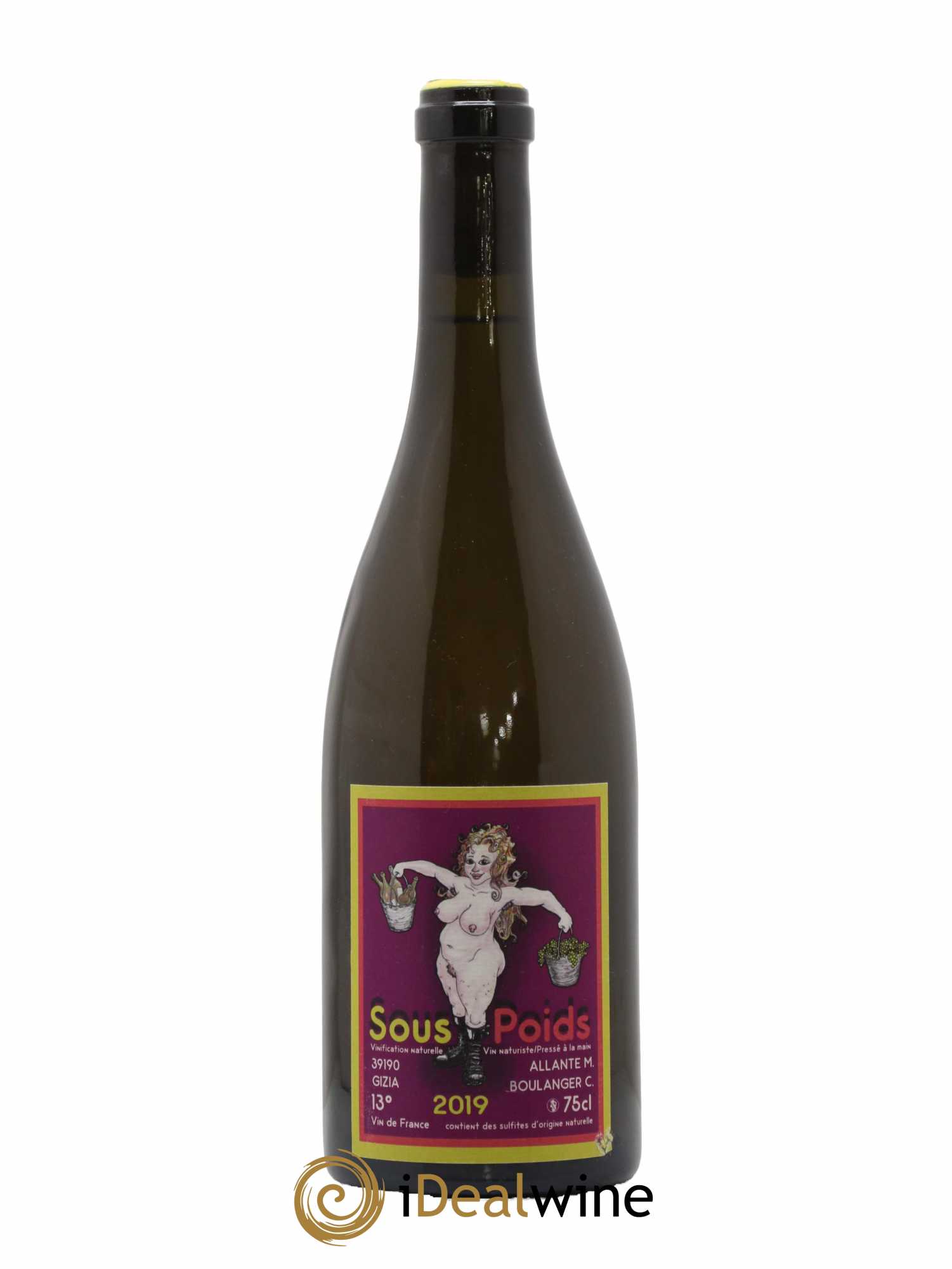 Vin de France Sous Poids Allante Boulanger 2019 - Lot de 1 bouteille - 0