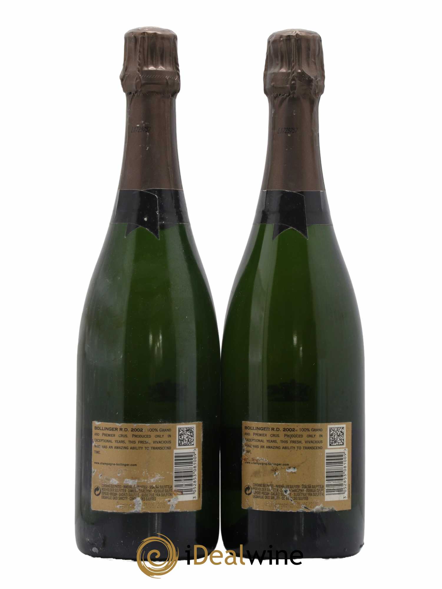 R.D. Extra-Brut Bollinger 2002 - Lot de 2 bouteilles - 1