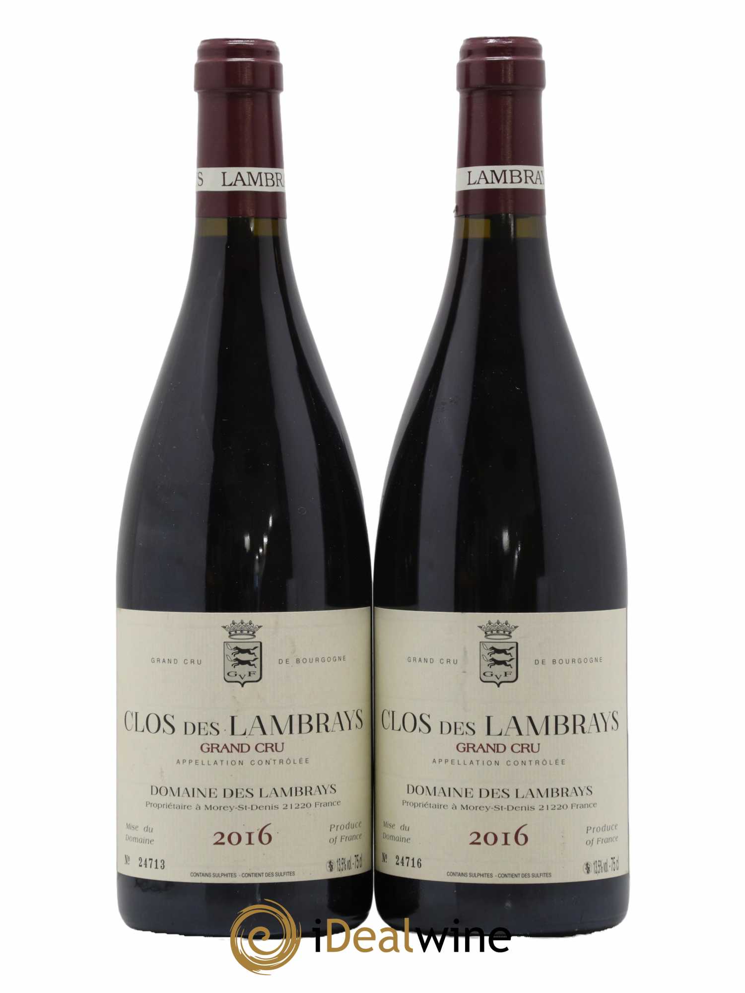 Clos des Lambrays Grand Cru Domaine des Lambrays 2016 - Lot de 2 bouteilles - 0