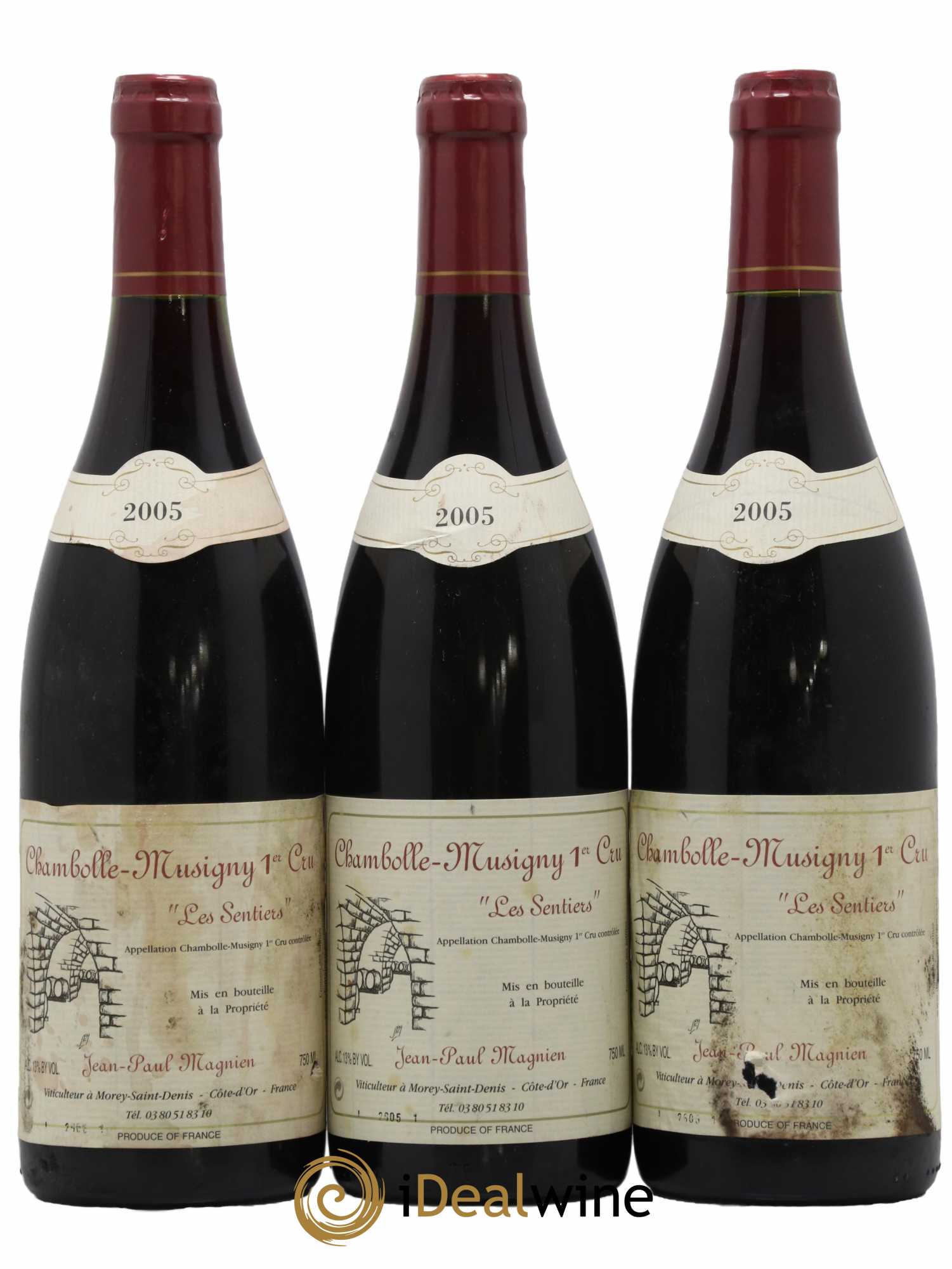 Chambolle-Musigny 1er Cru Les Sentiers Jean-Paul Magnien 2005 - Lot de 3 bouteilles - 0