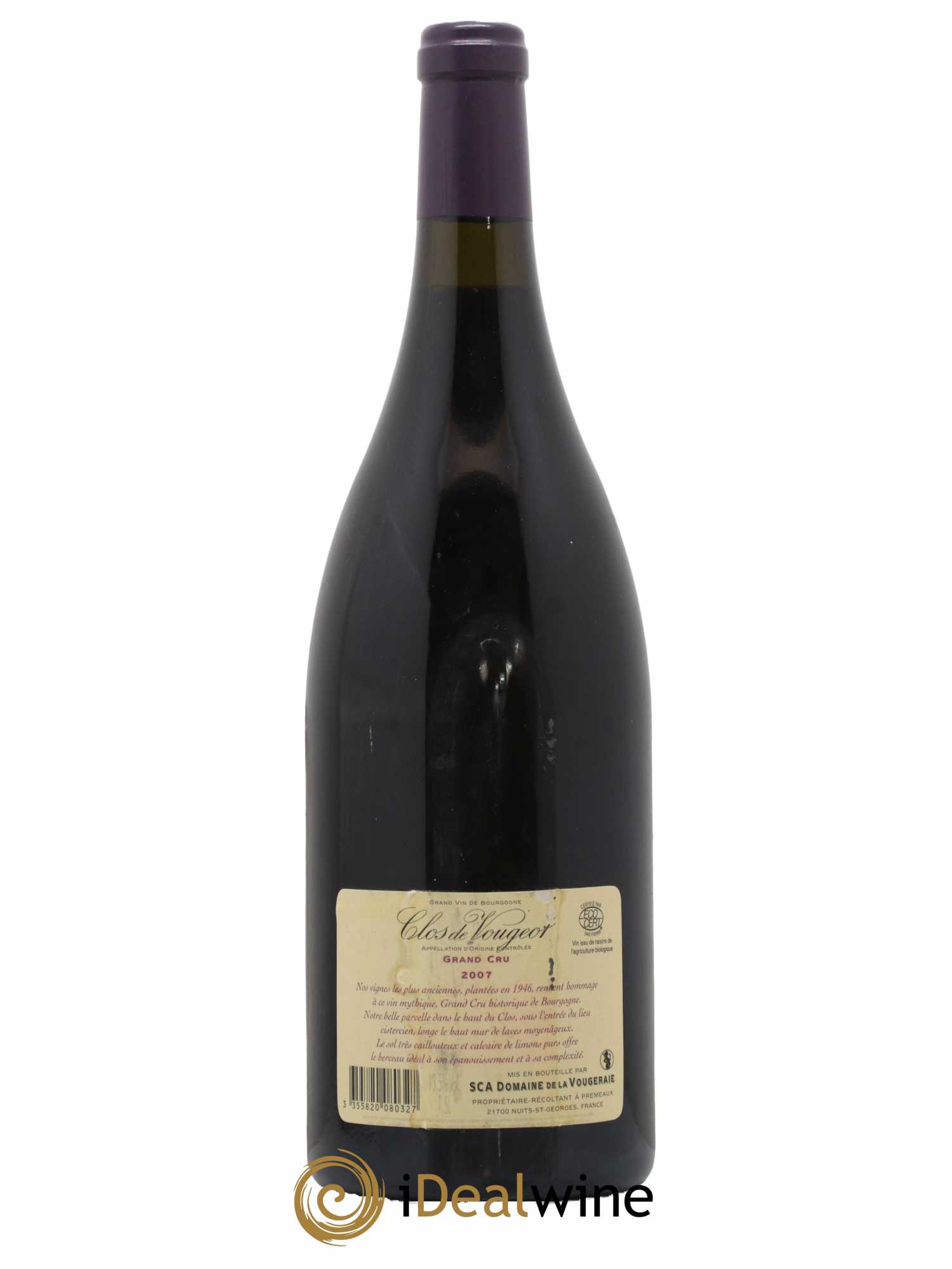 Clos de Vougeot Grand Cru La Vougeraie 2007 - Lot de 1 magnum - 1