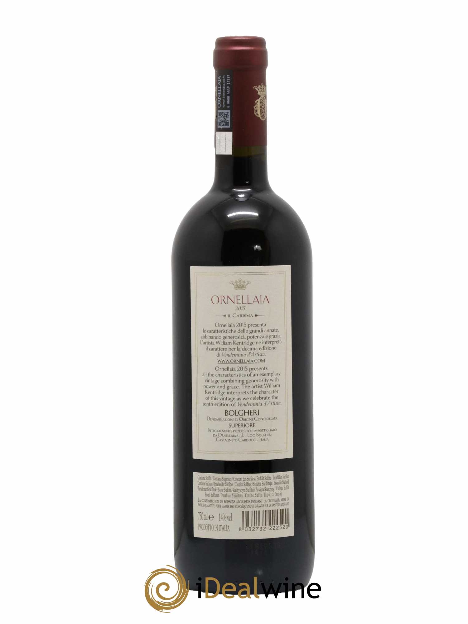 Bolgheri DOC Superiore Ornellaia Tenuta Dell'Ornellaia - Frescobaldi 2015 - Lot de 1 bouteille - 1