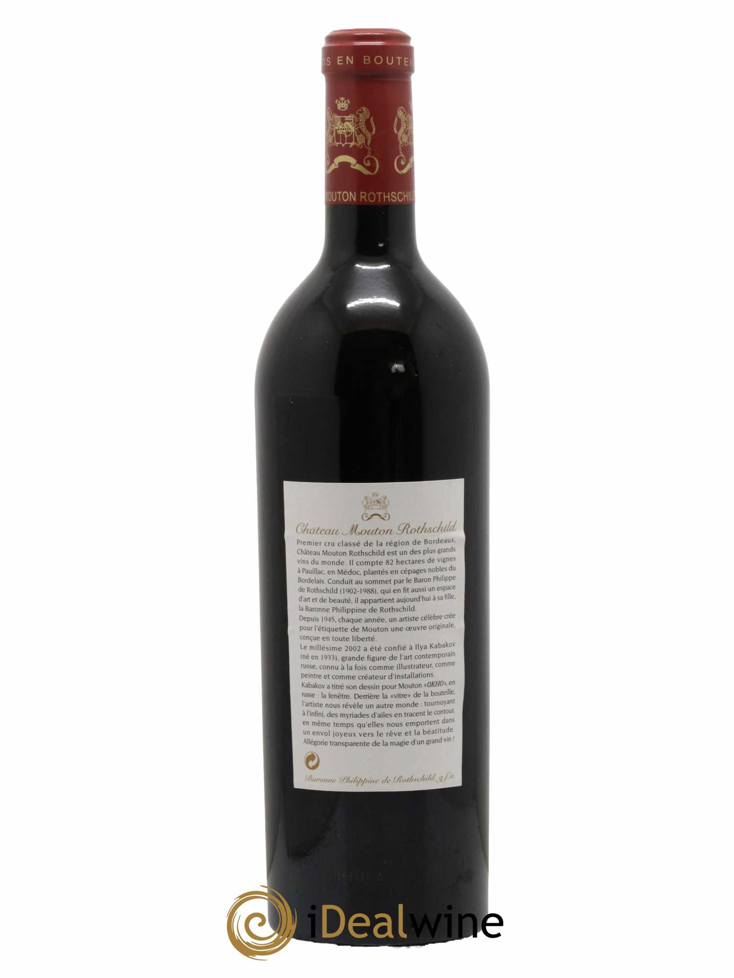 Château Mouton Rothschild 1er Grand Cru Classé 2002 - Lot de 1 bouteille - 1